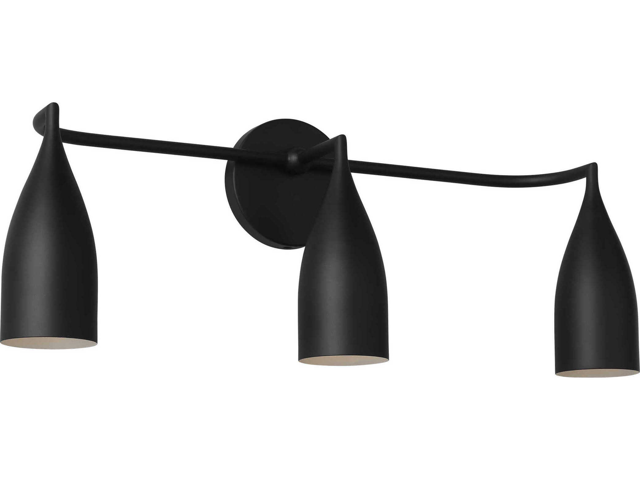 Generation Lighting Maya 3-Light Midnight Black Vanity Light
