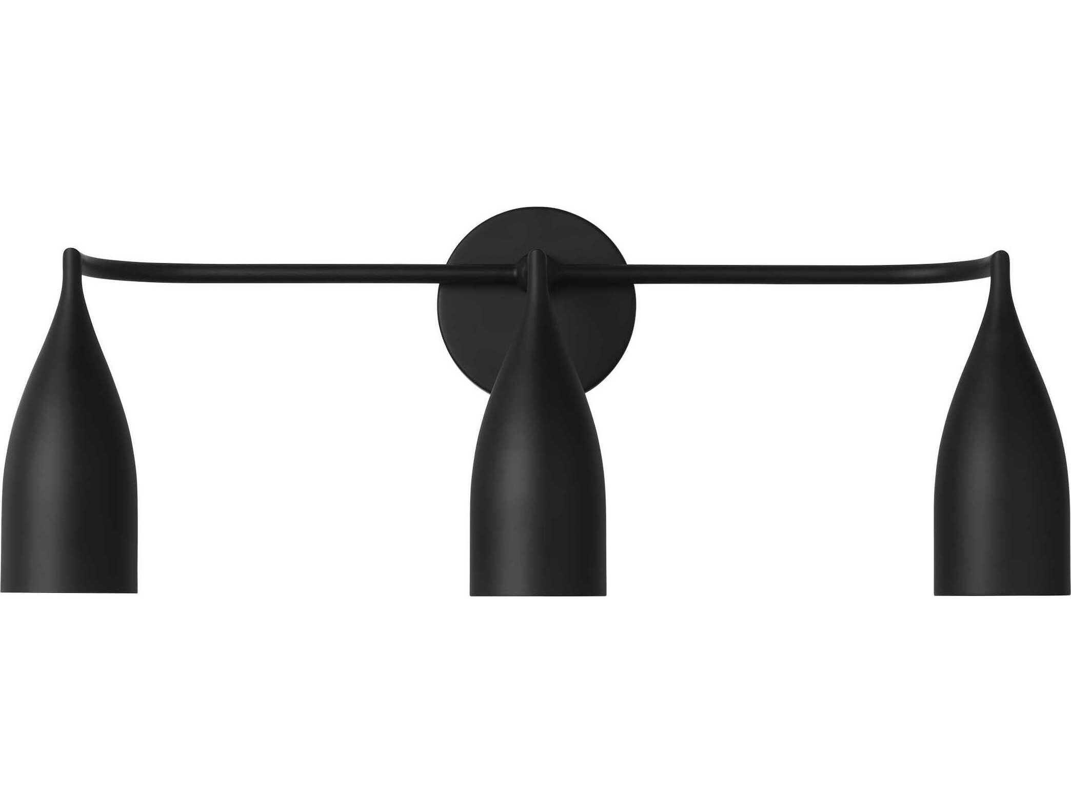 Generation Lighting Maya 3-Light Midnight Black Vanity Light