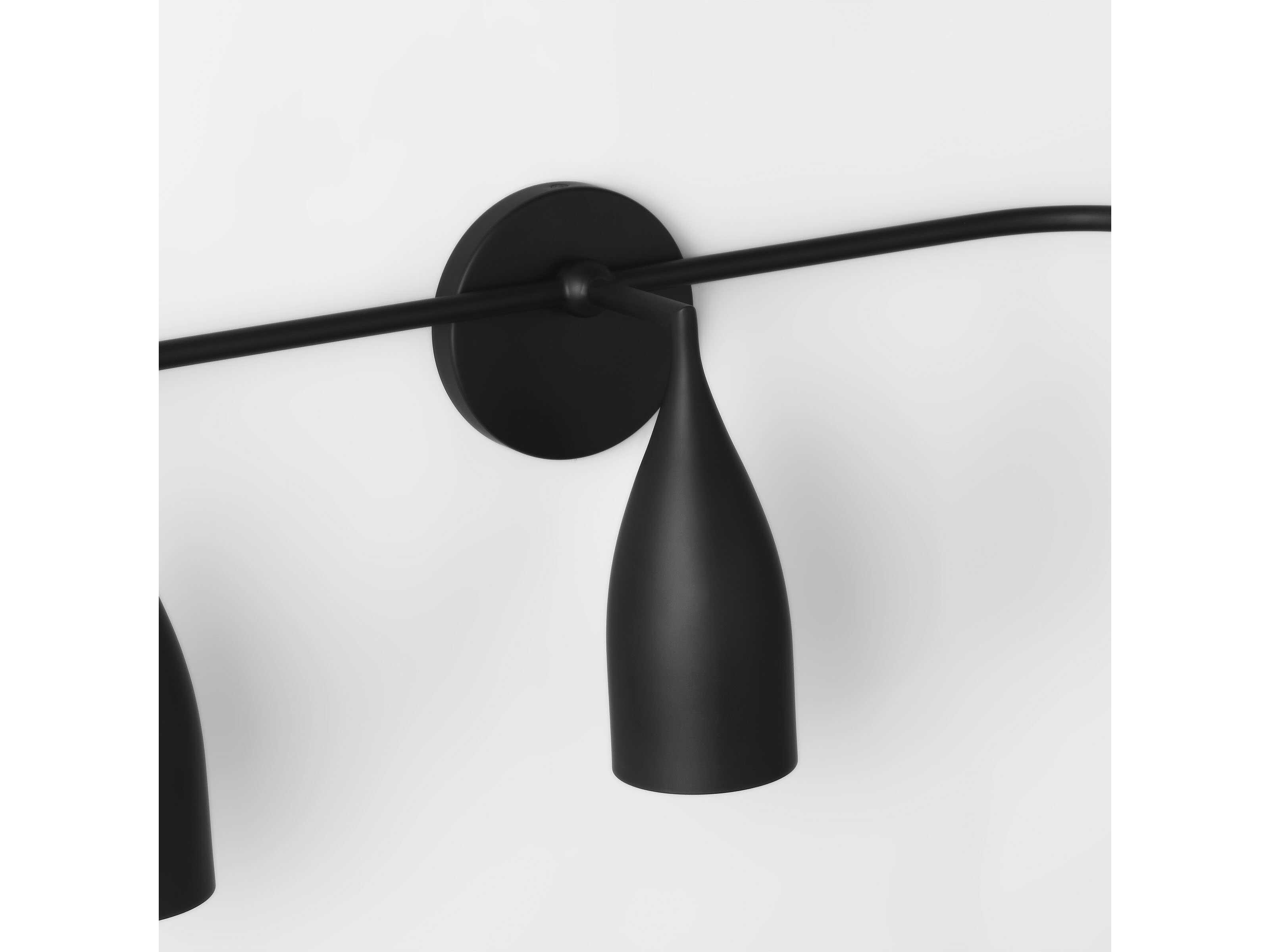 Generation Lighting Maya 3-Light Midnight Black Vanity Light