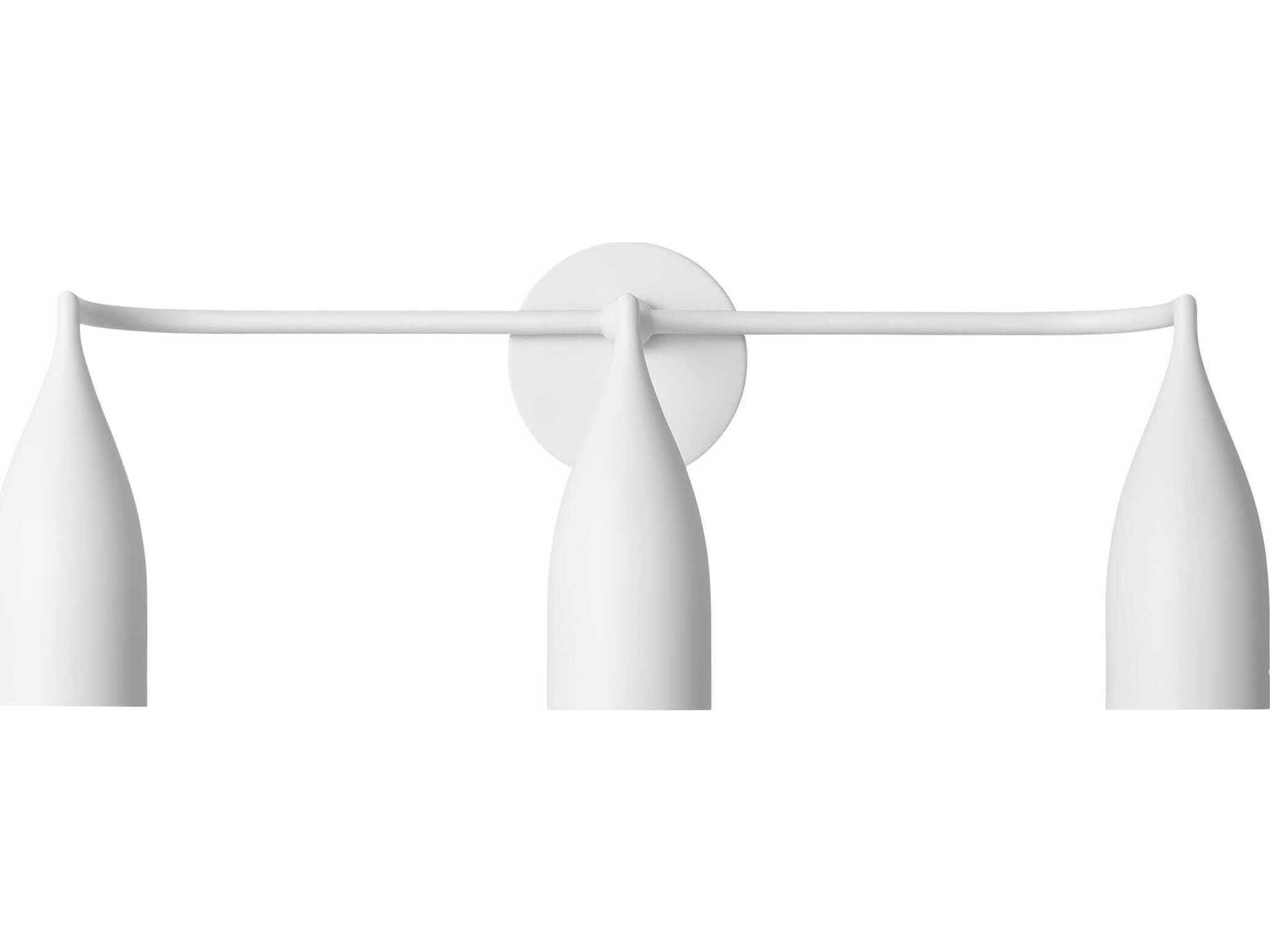 Generation Lighting Maya 3-Light Matte White Vanity Light