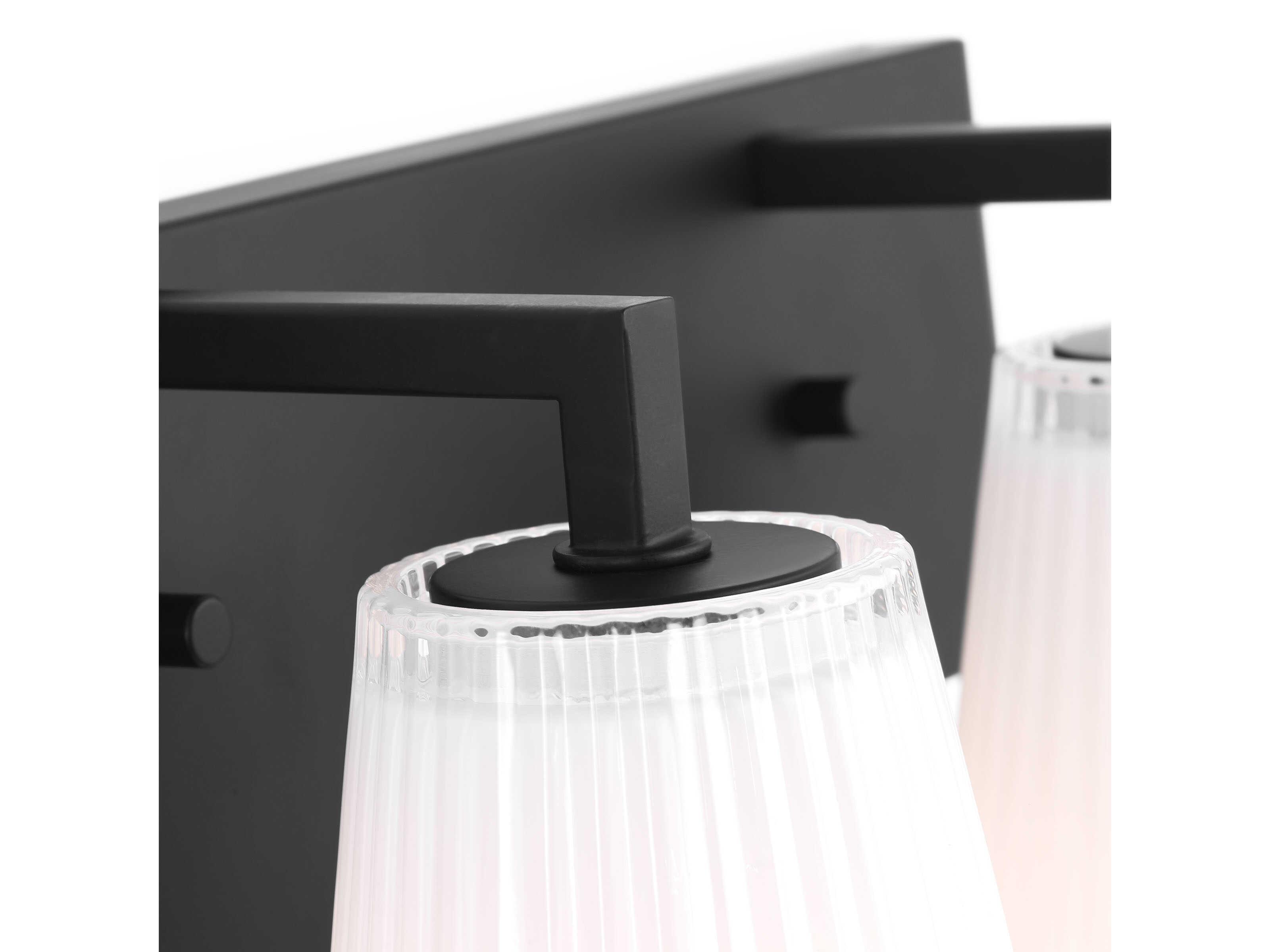 Generation Lighting Upson 2-Light Midnight Black Vanity Light
