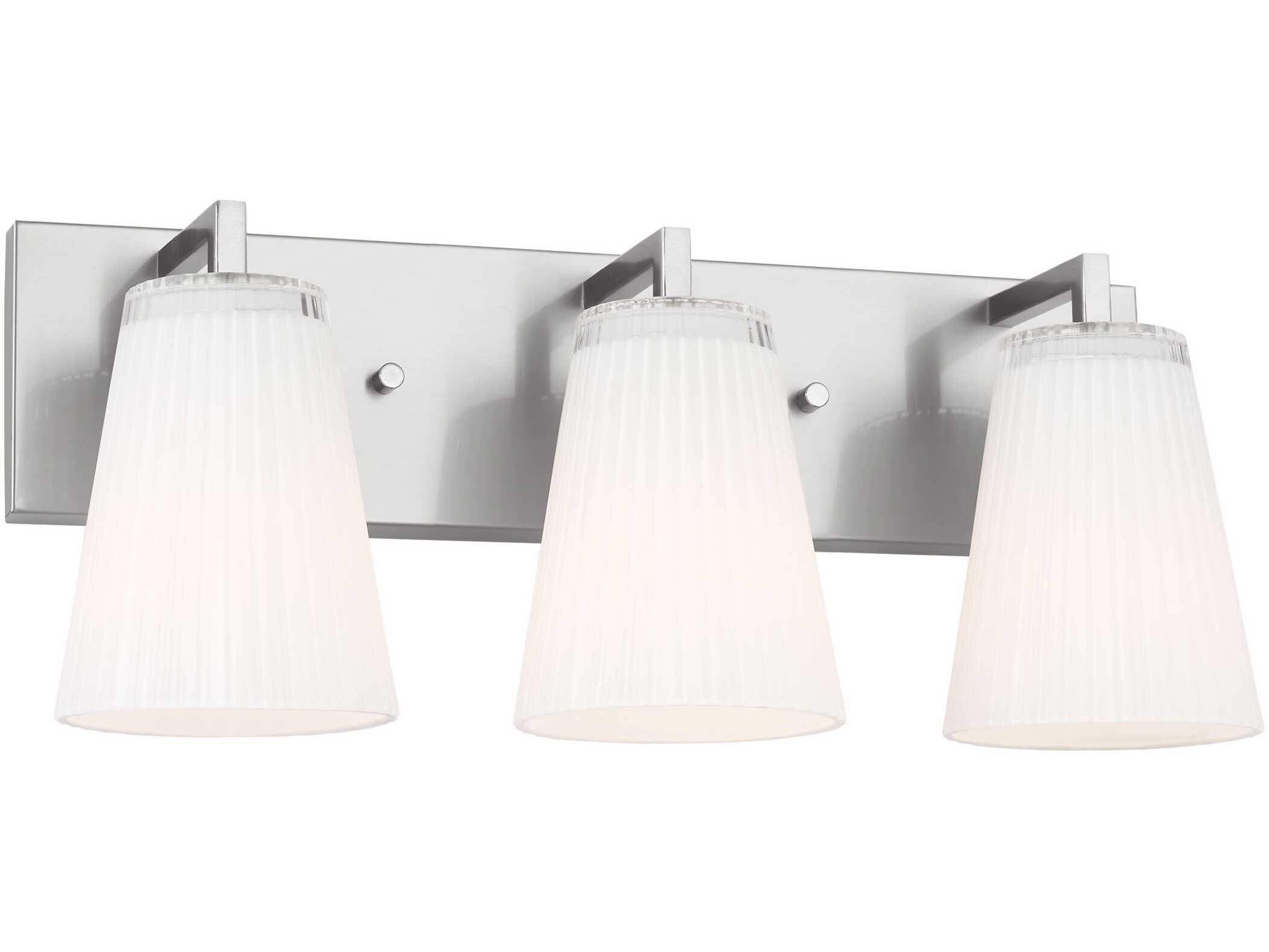 Generation Lighting Upson 3-Light Brushed Nickel Vanity Light