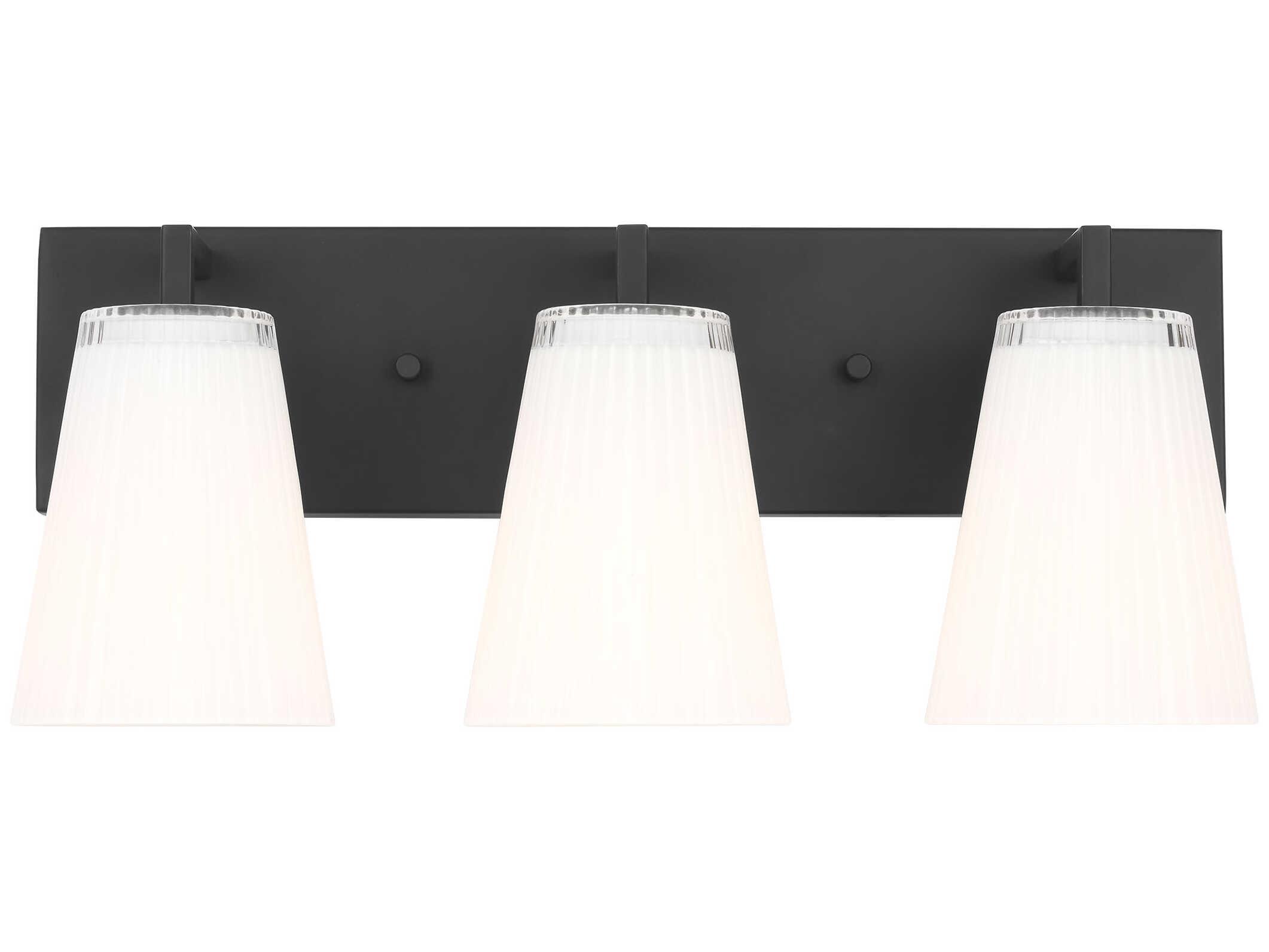 Generation Lighting Upson 3-Light Midnight Black Vanity Light