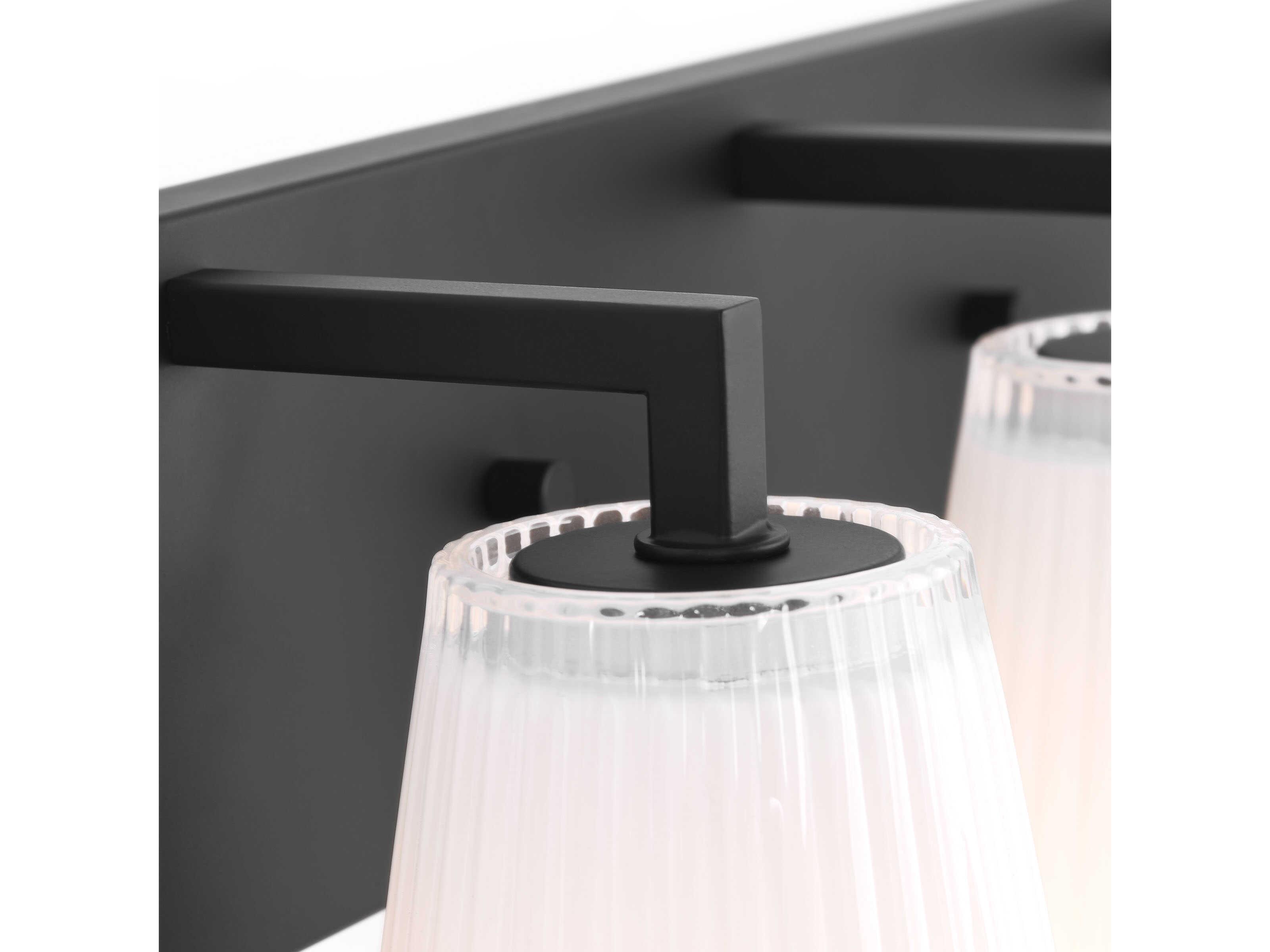 Generation Lighting Upson 3-Light Midnight Black Vanity Light