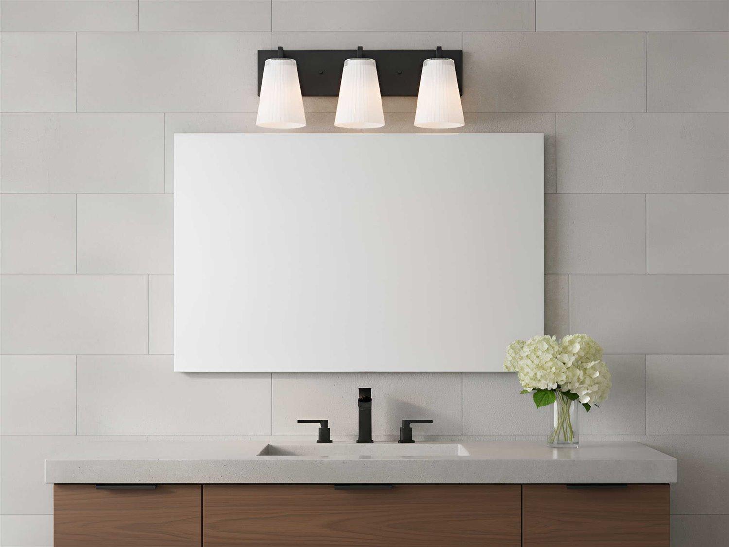 Generation Lighting Upson 3-Light Midnight Black Vanity Light