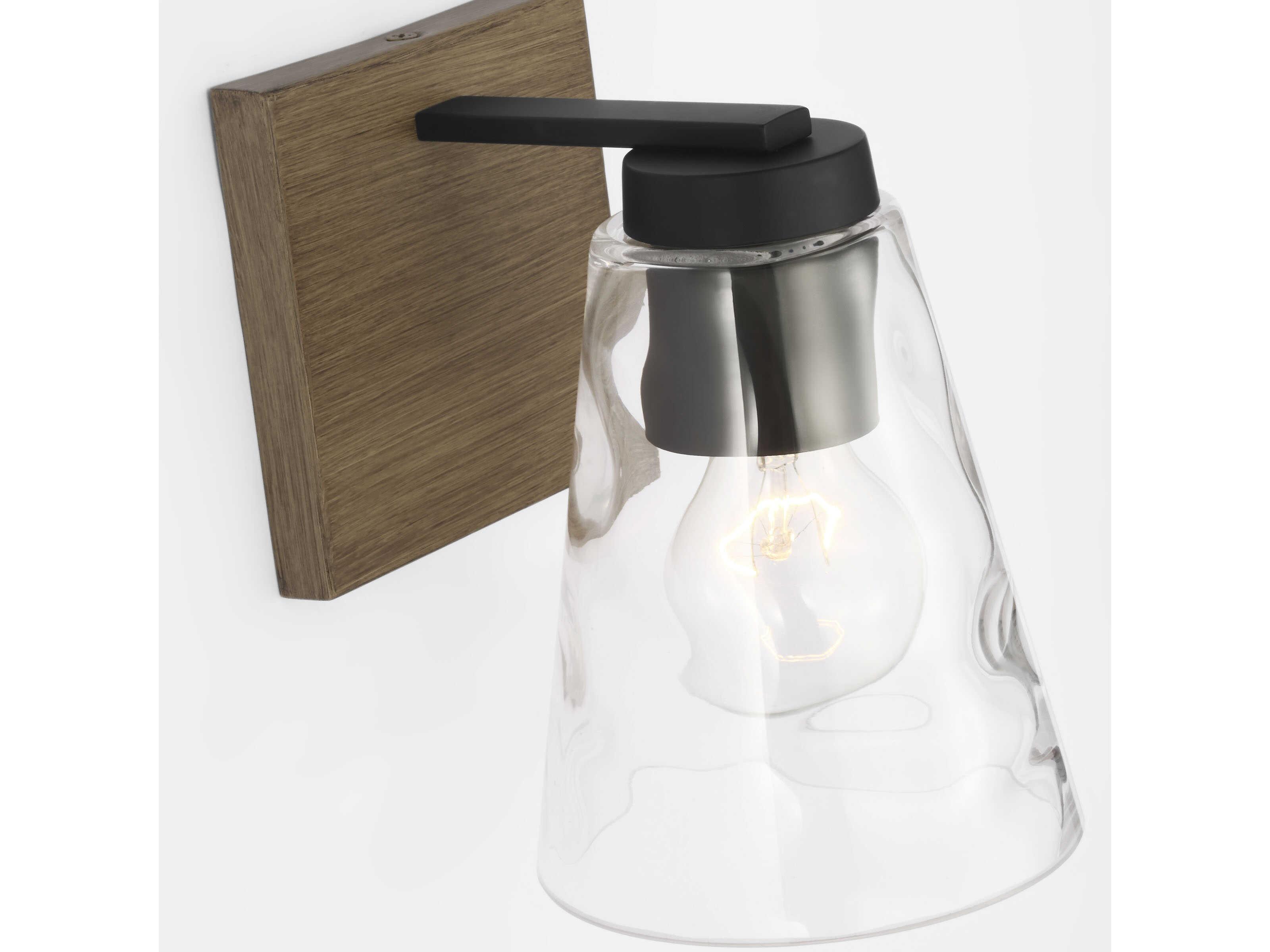 Generation Lighting Dunton 1-Light Midnight Black Brown Vanity Light