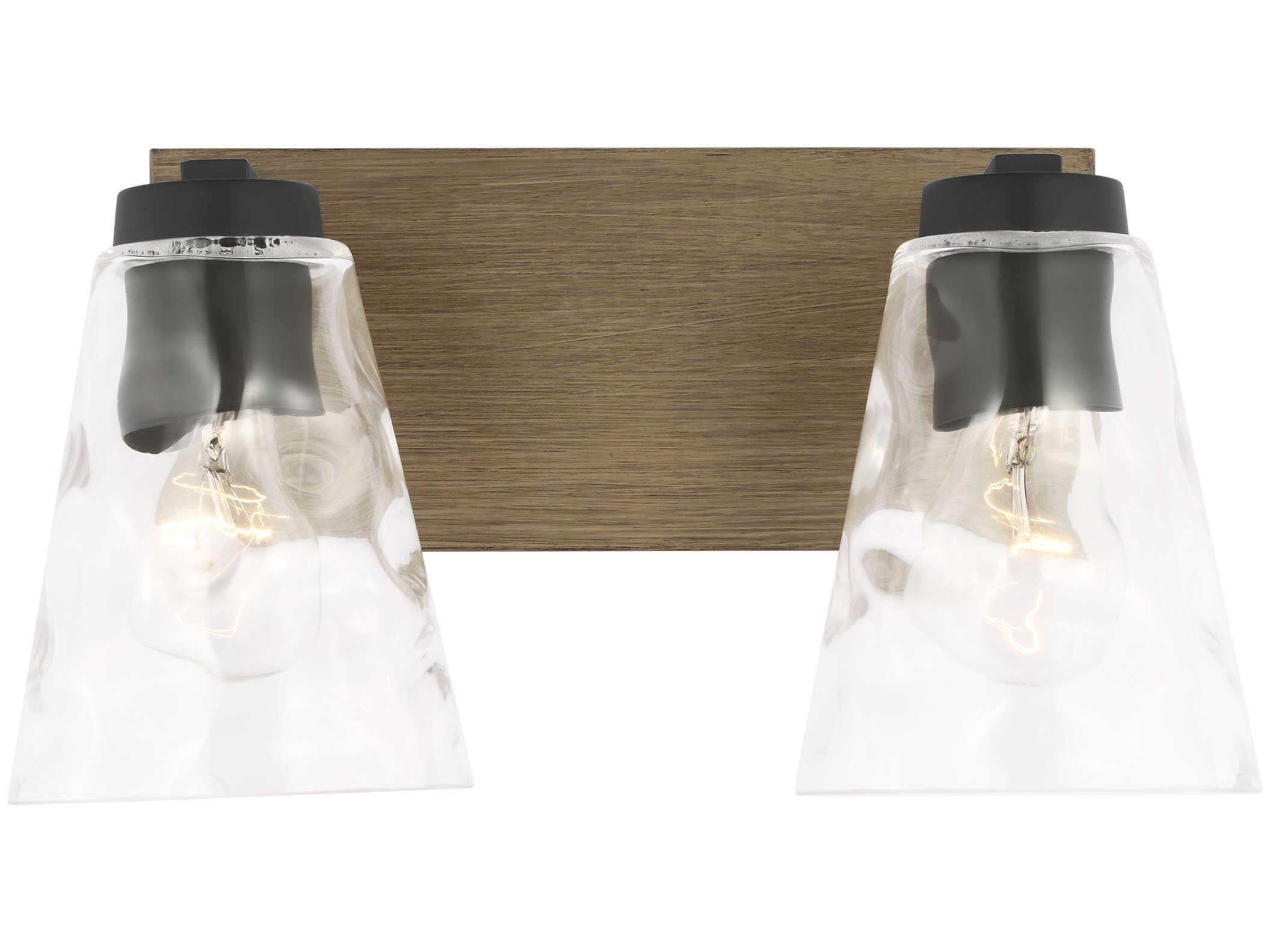 Generation Lighting Dunton 2-Light Midnight Black Brown Vanity Light