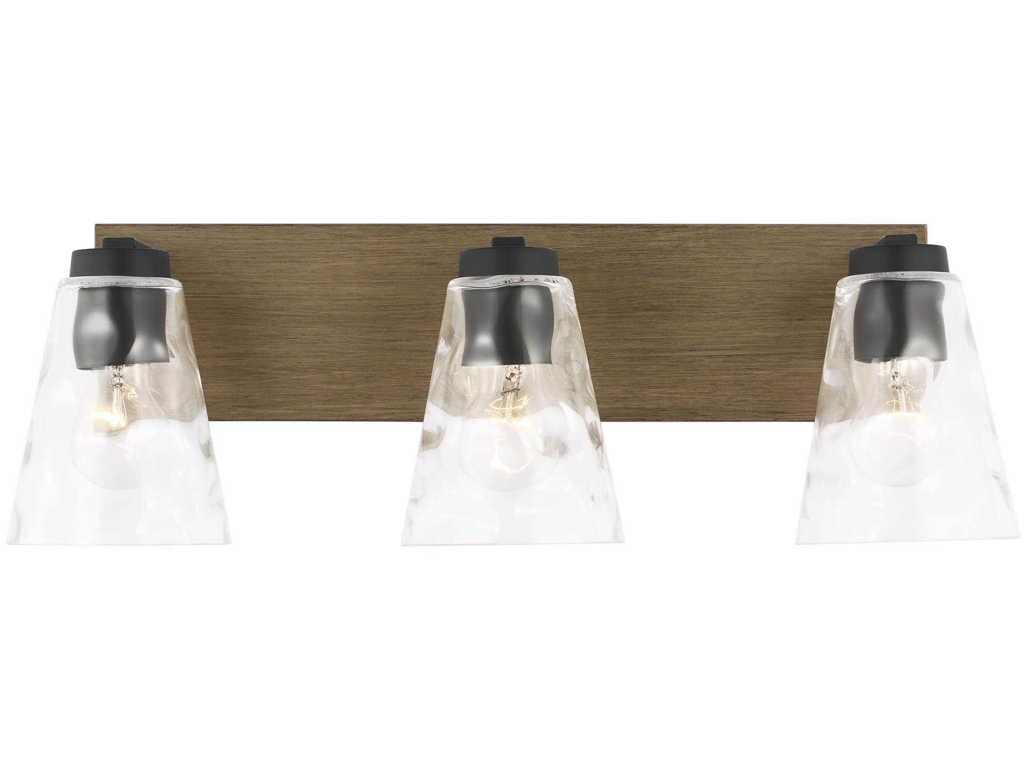 Generation Lighting Dunton 3-Light Midnight Black Brown Vanity Light