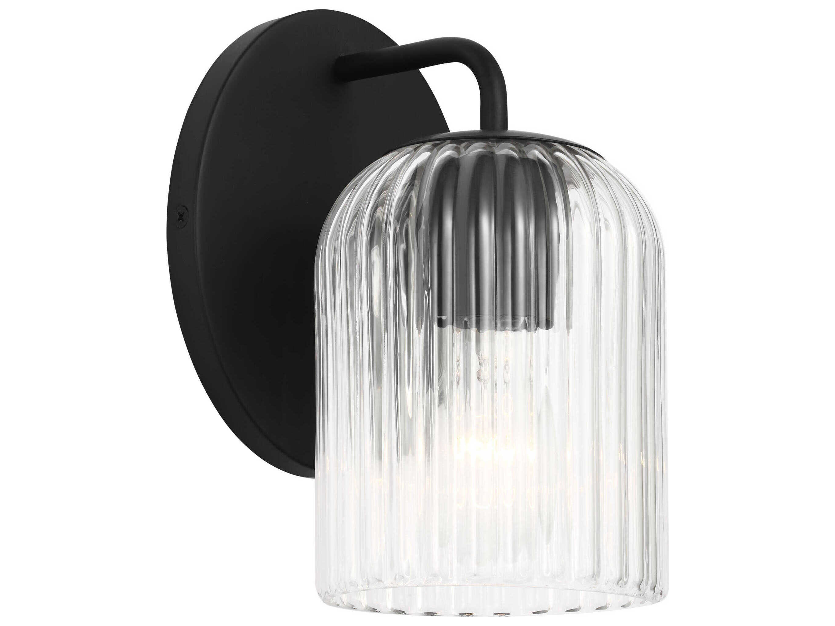Generation Lighting Eisele 1-Light Midnight Black Wall Sconce