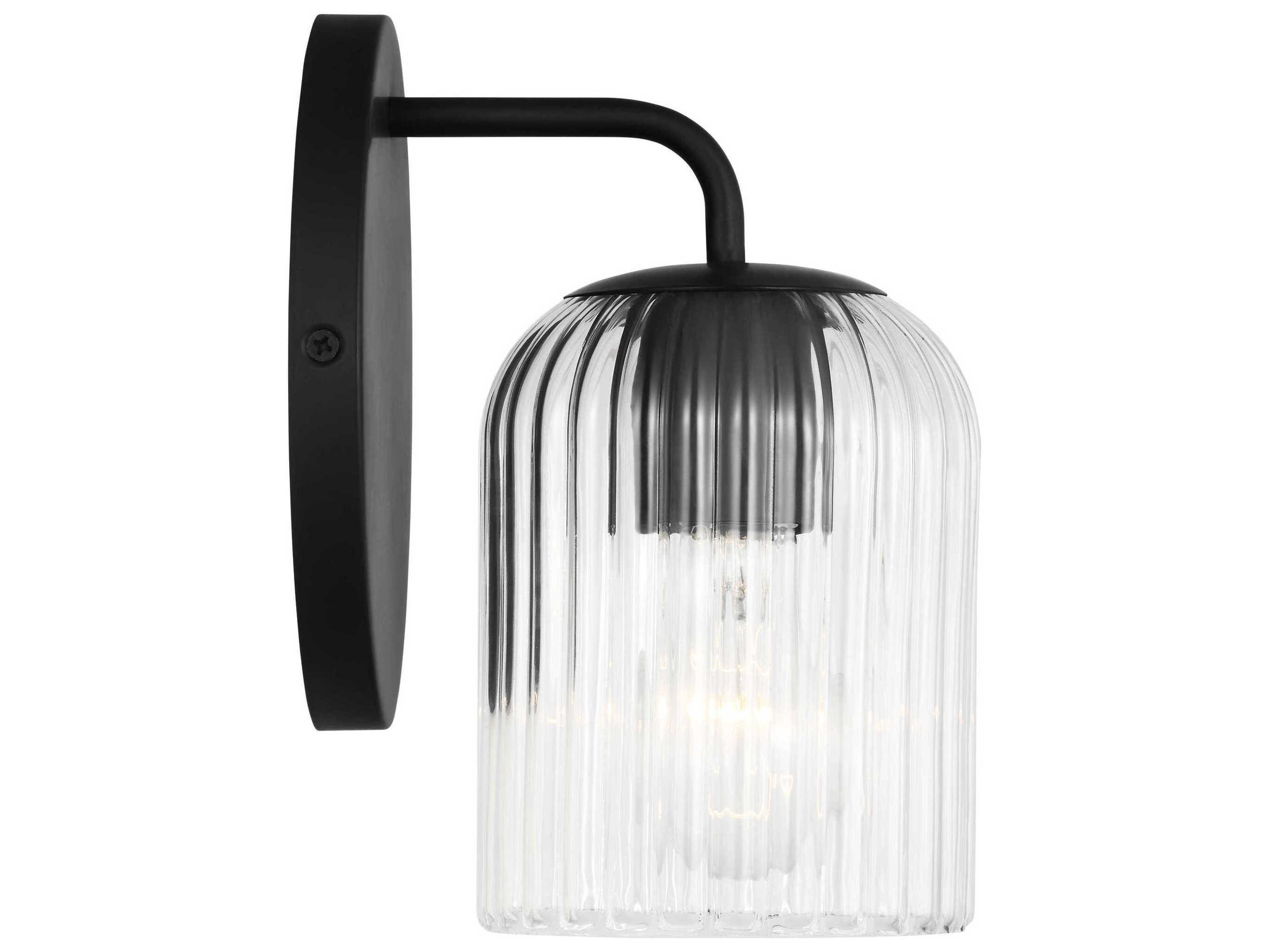 Generation Lighting Eisele 1-Light Midnight Black Wall Sconce
