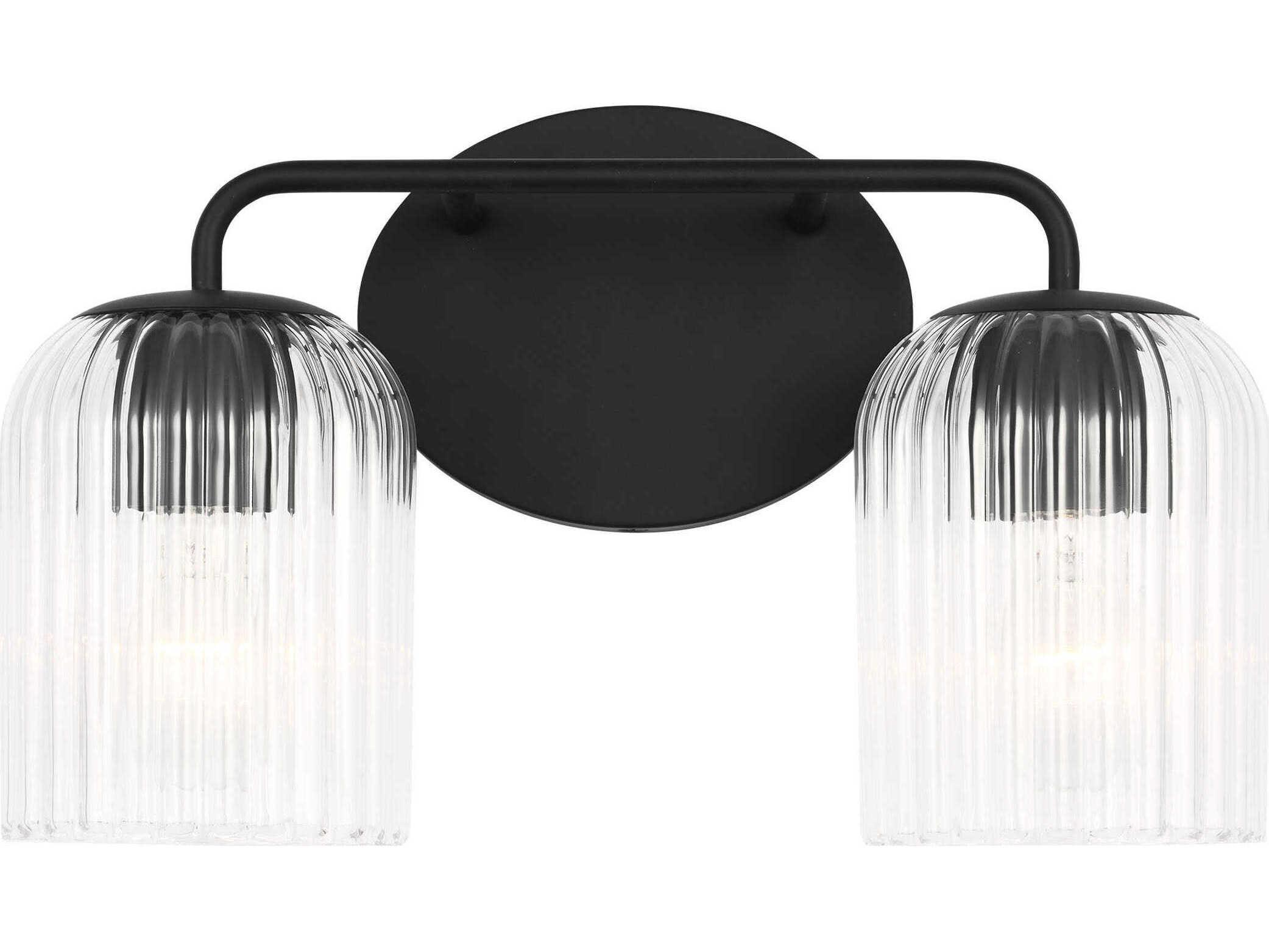 Generation Lighting Eisele 2-Light Midnight Black Vanity Light