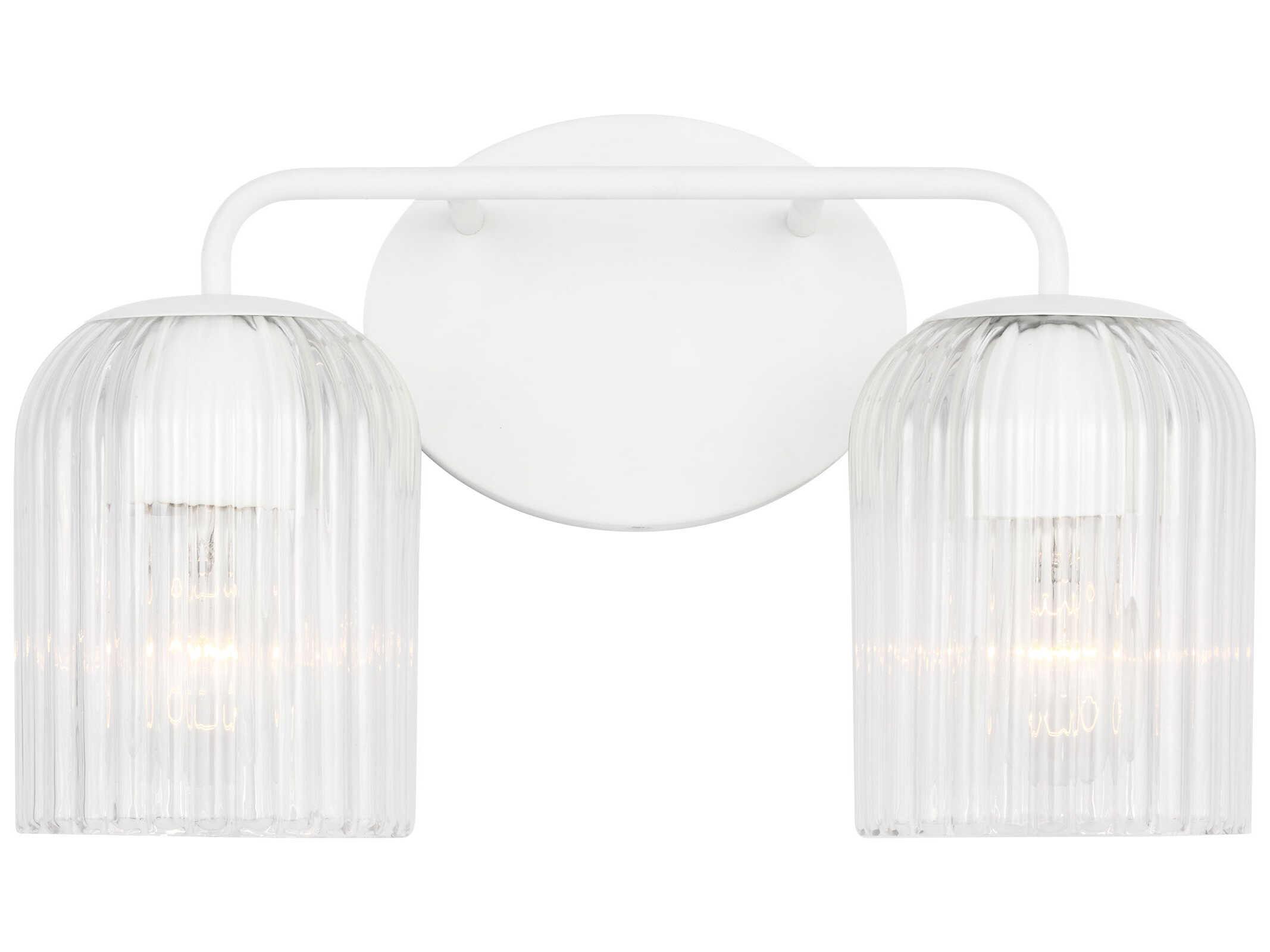 Generation Lighting Eisele 2-Light Matte White Vanity Light