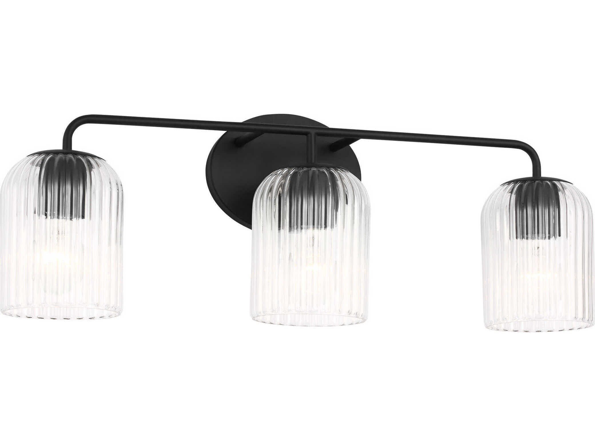 Generation Lighting Eisele 3-Light Midnight Black Vanity Light