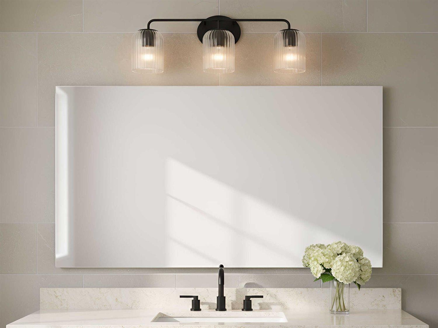 Generation Lighting Eisele 3-Light Midnight Black Vanity Light