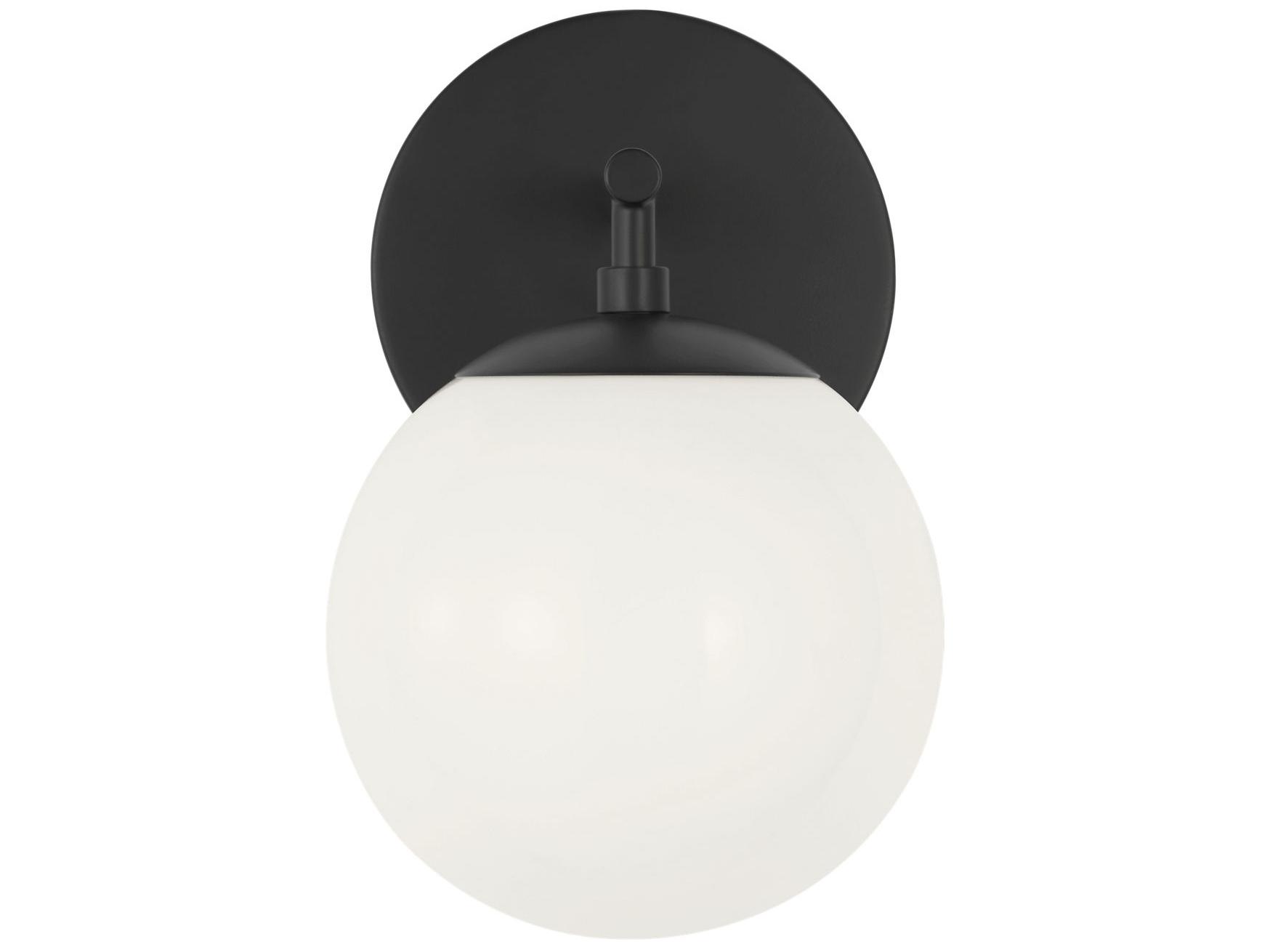Generation Lighting Nube 1-Light Midnight Black Wall Sconce