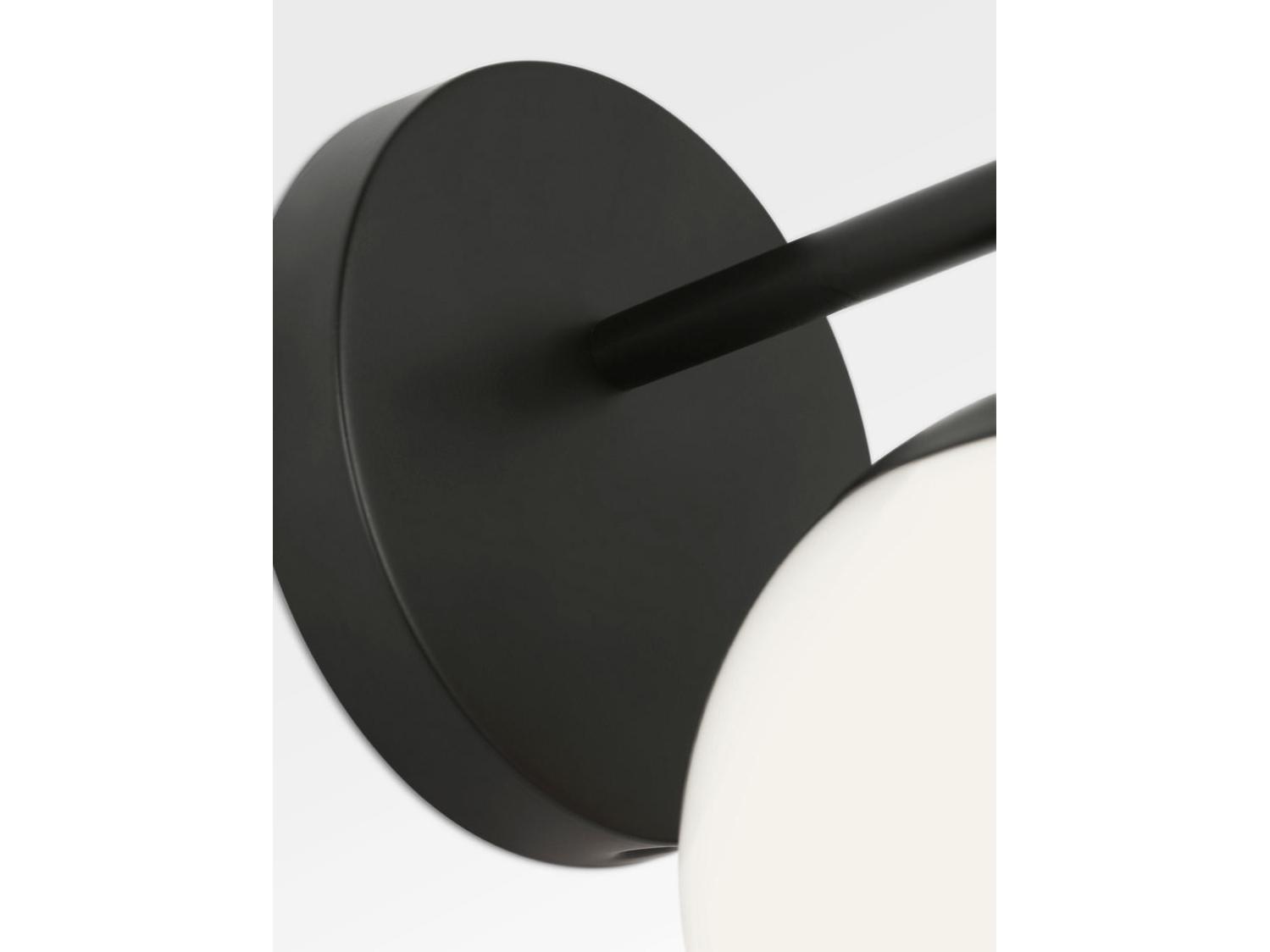 Generation Lighting Nube 1-Light Midnight Black Wall Sconce