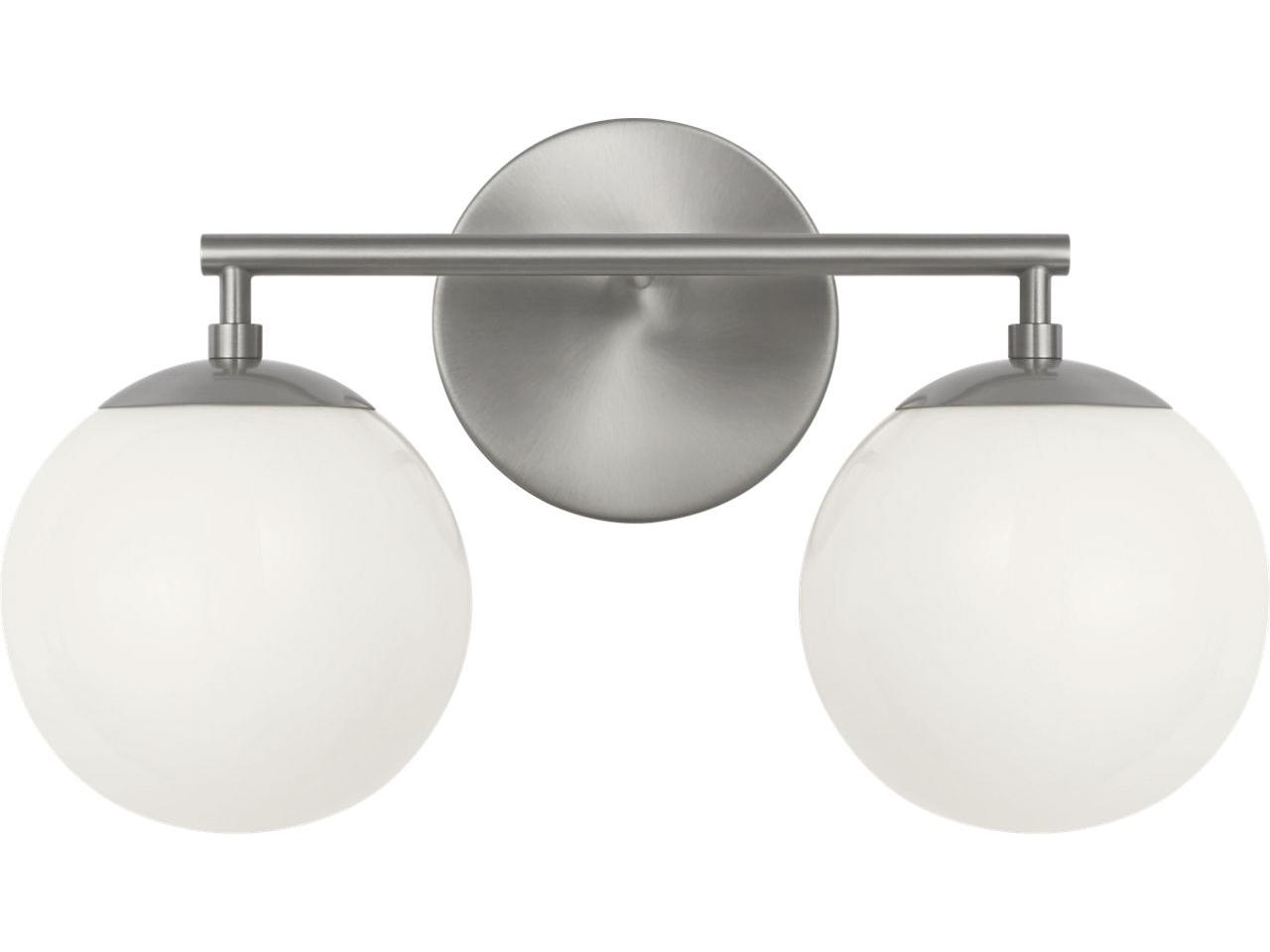 Generation Lighting Nube 2-Light Brushed Nickel Vanity Light