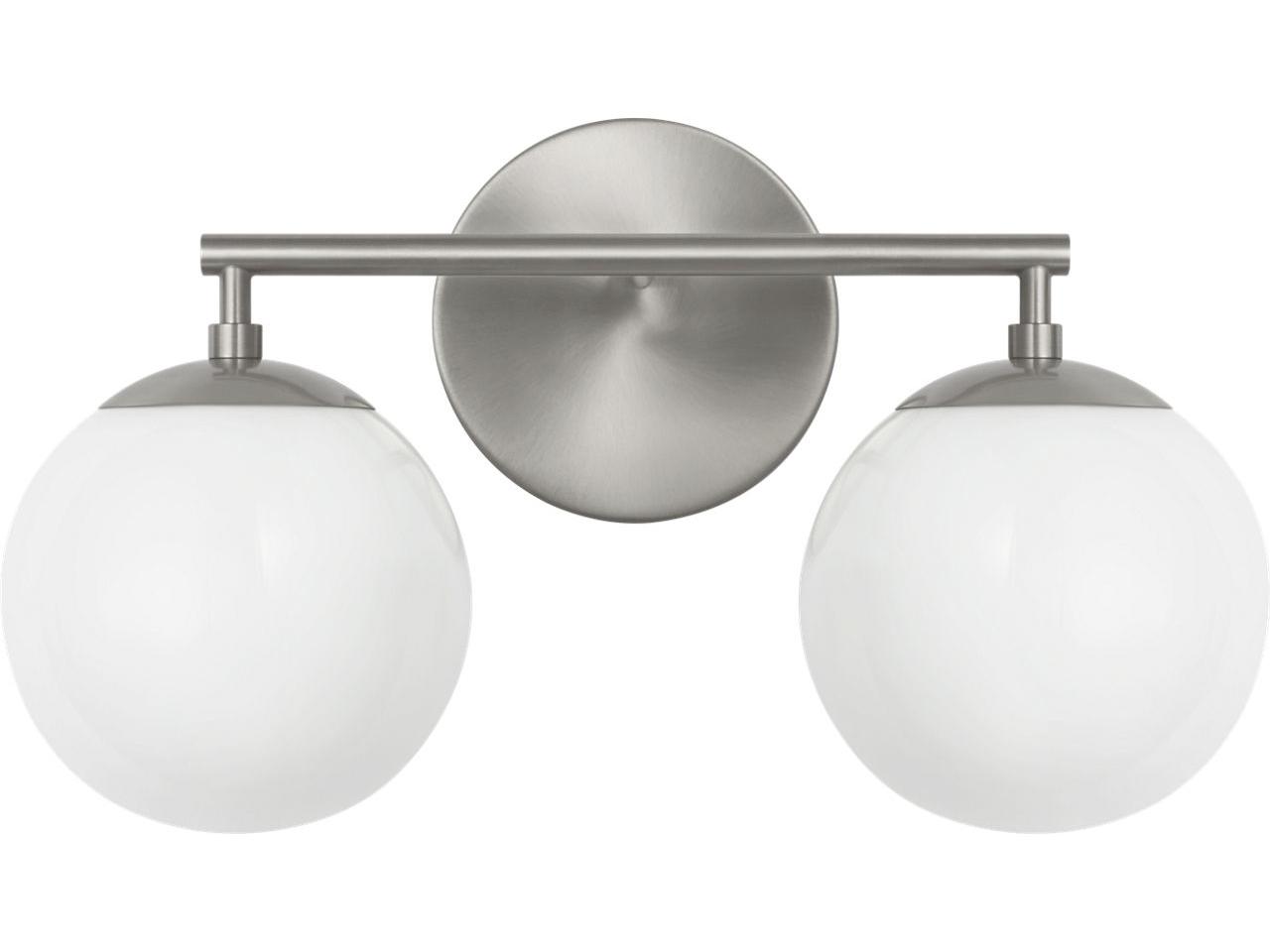 Generation Lighting Nube 2-Light Brushed Nickel Vanity Light