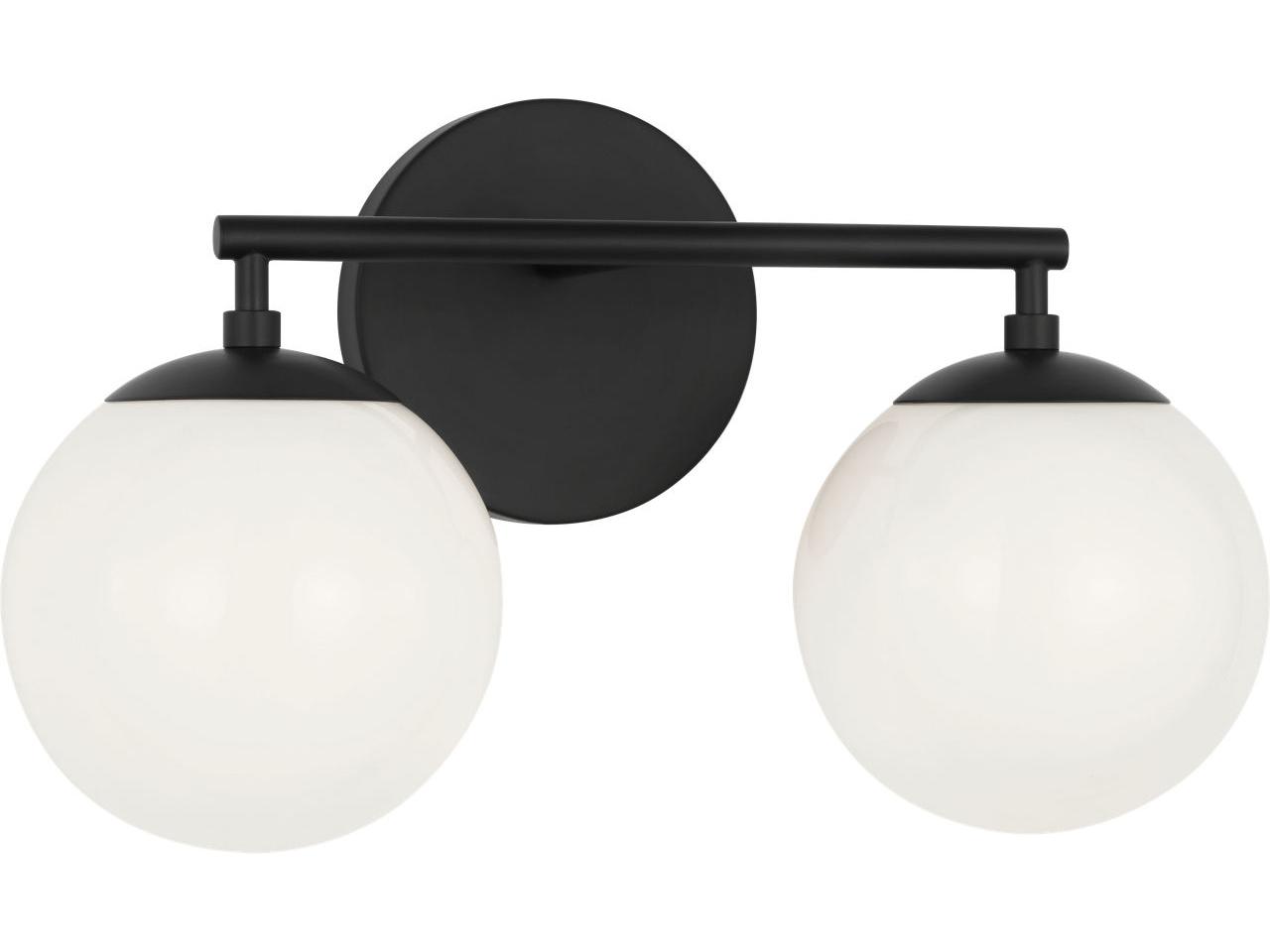 Generation Lighting Nube 2-Light Midnight Black Vanity Light