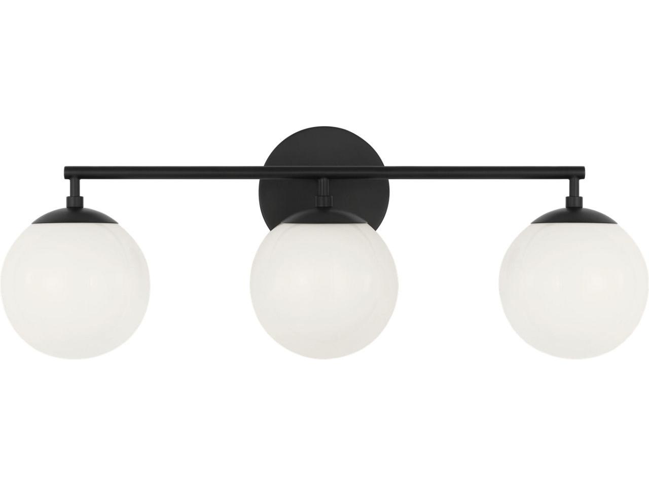 Generation Lighting Nube 3-Light Midnight Black Vanity Light