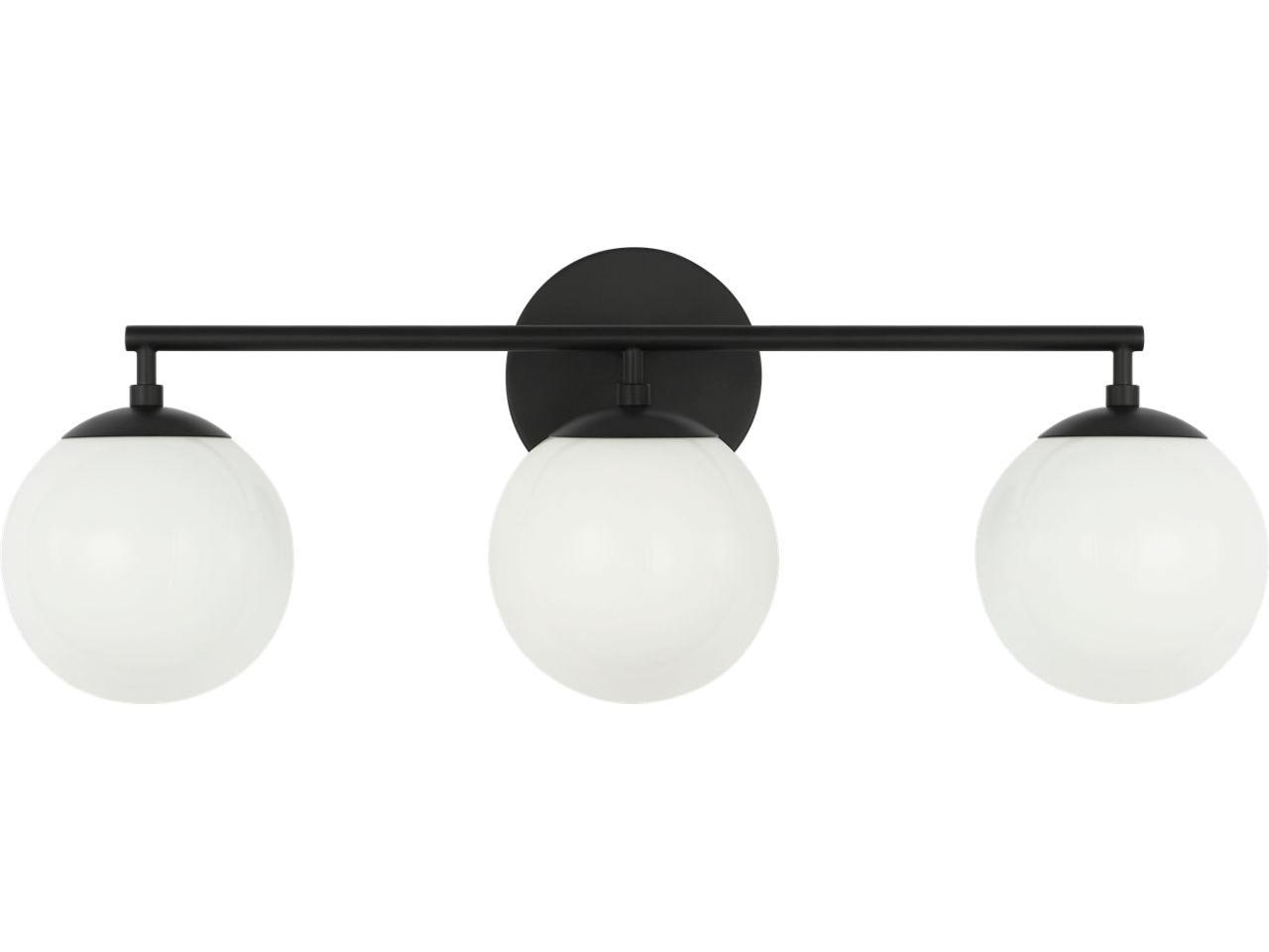 Generation Lighting Nube 3-Light Midnight Black Vanity Light