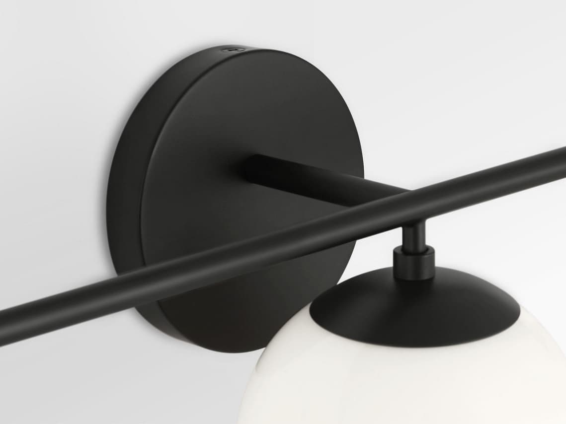 Generation Lighting Nube 3-Light Midnight Black Vanity Light