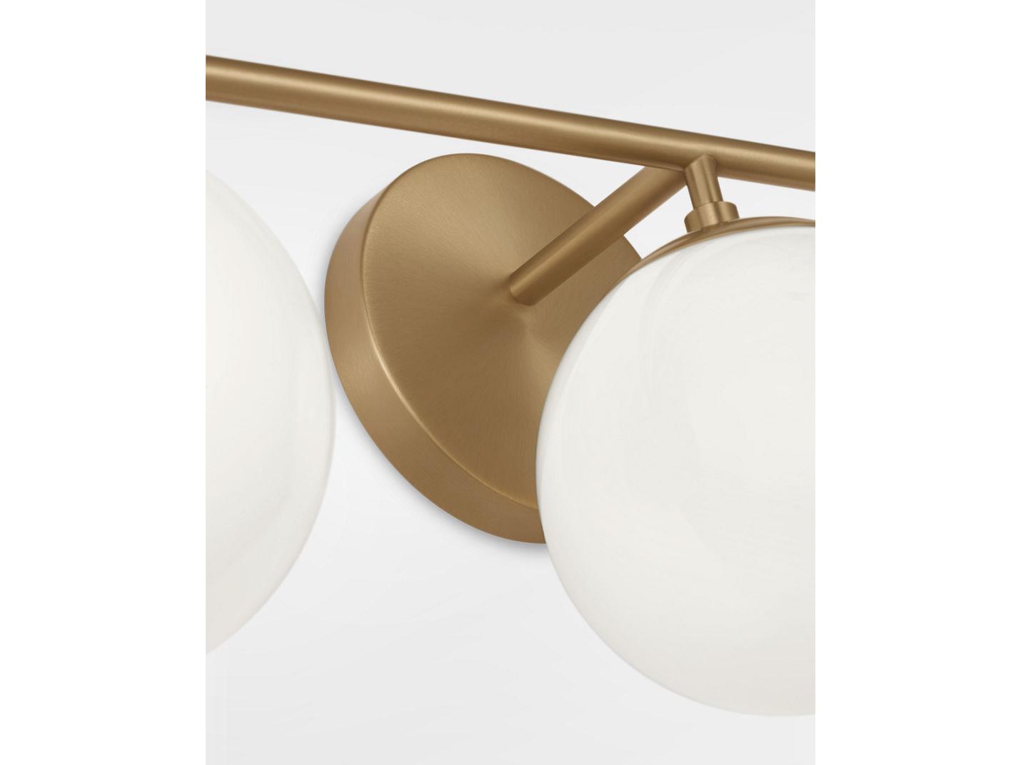 Generation Lighting Nube 3-Light Satin Brass Vanity Light