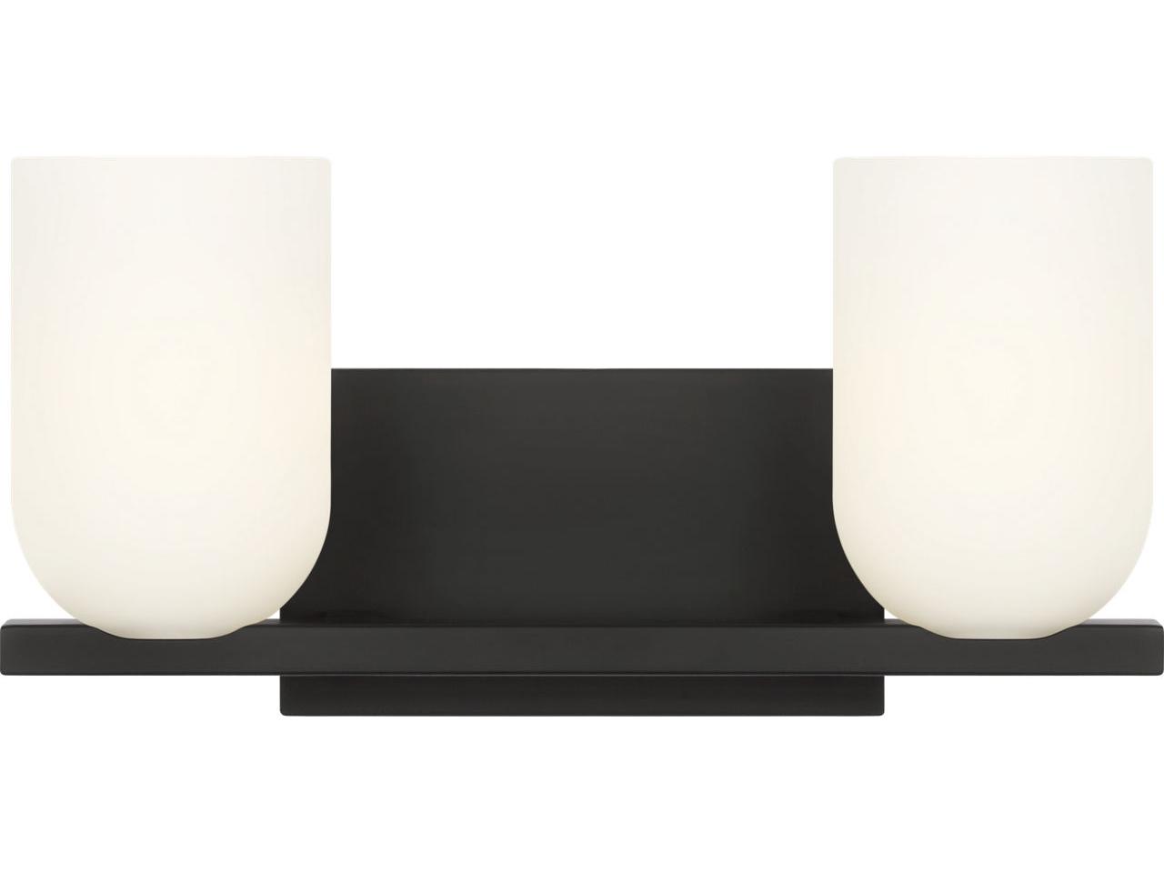Generation Lighting Neblina 2-Light Midnight Black Vanity Light