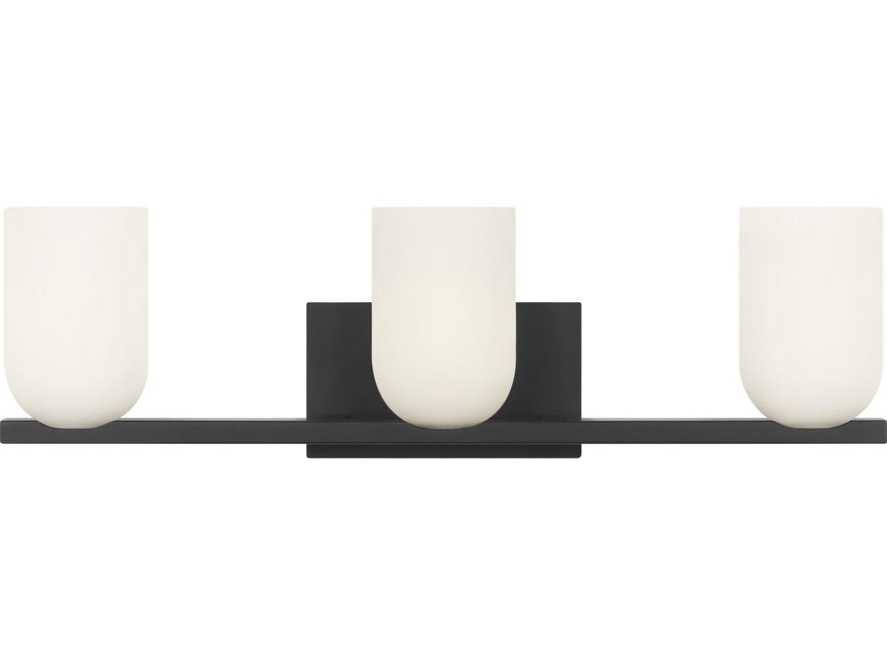 Generation Lighting Neblina 3-Light Midnight Black Vanity Light