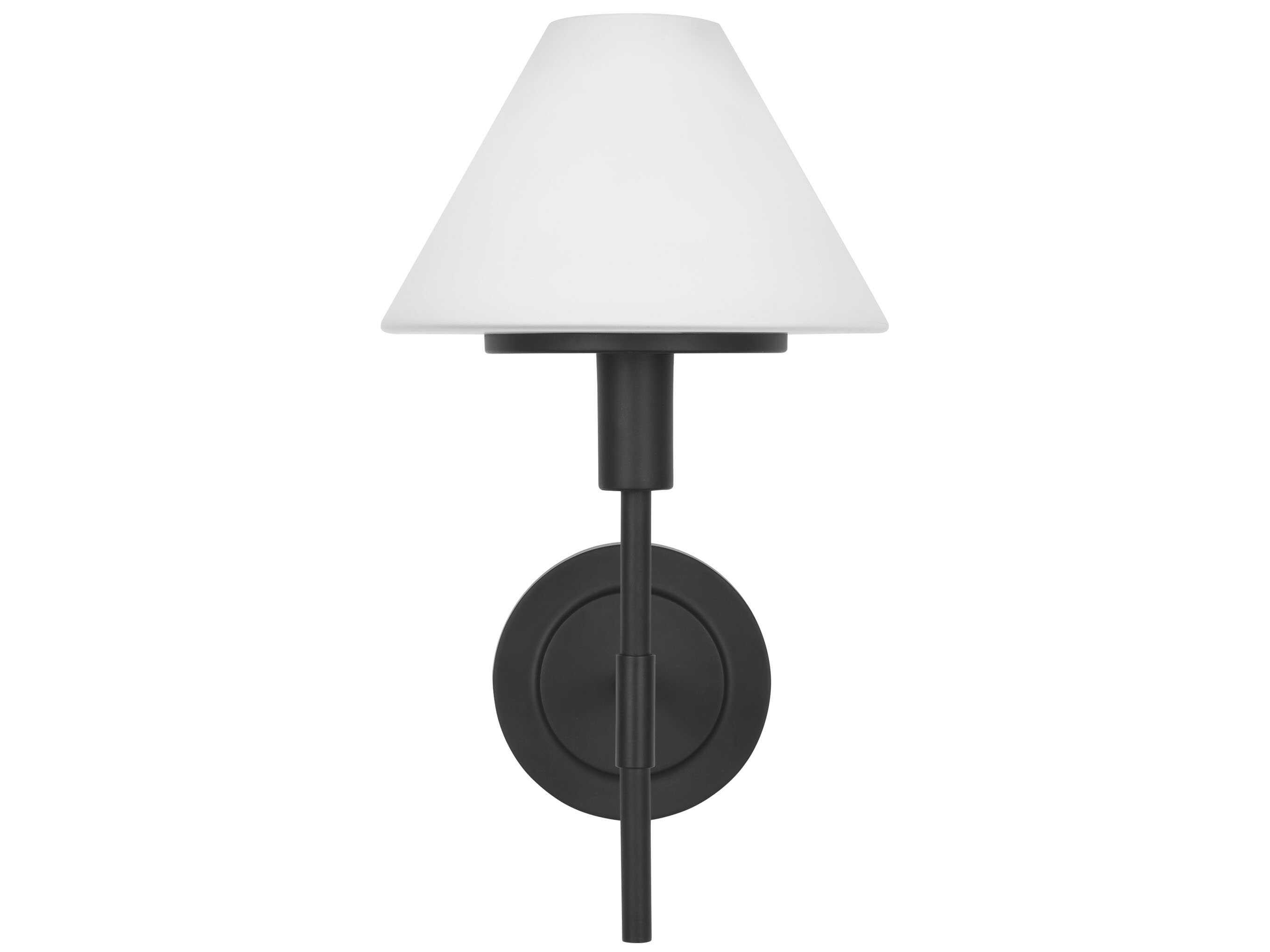 Generation Lighting Mendota 1-Light Midnight Black Wall Sconce