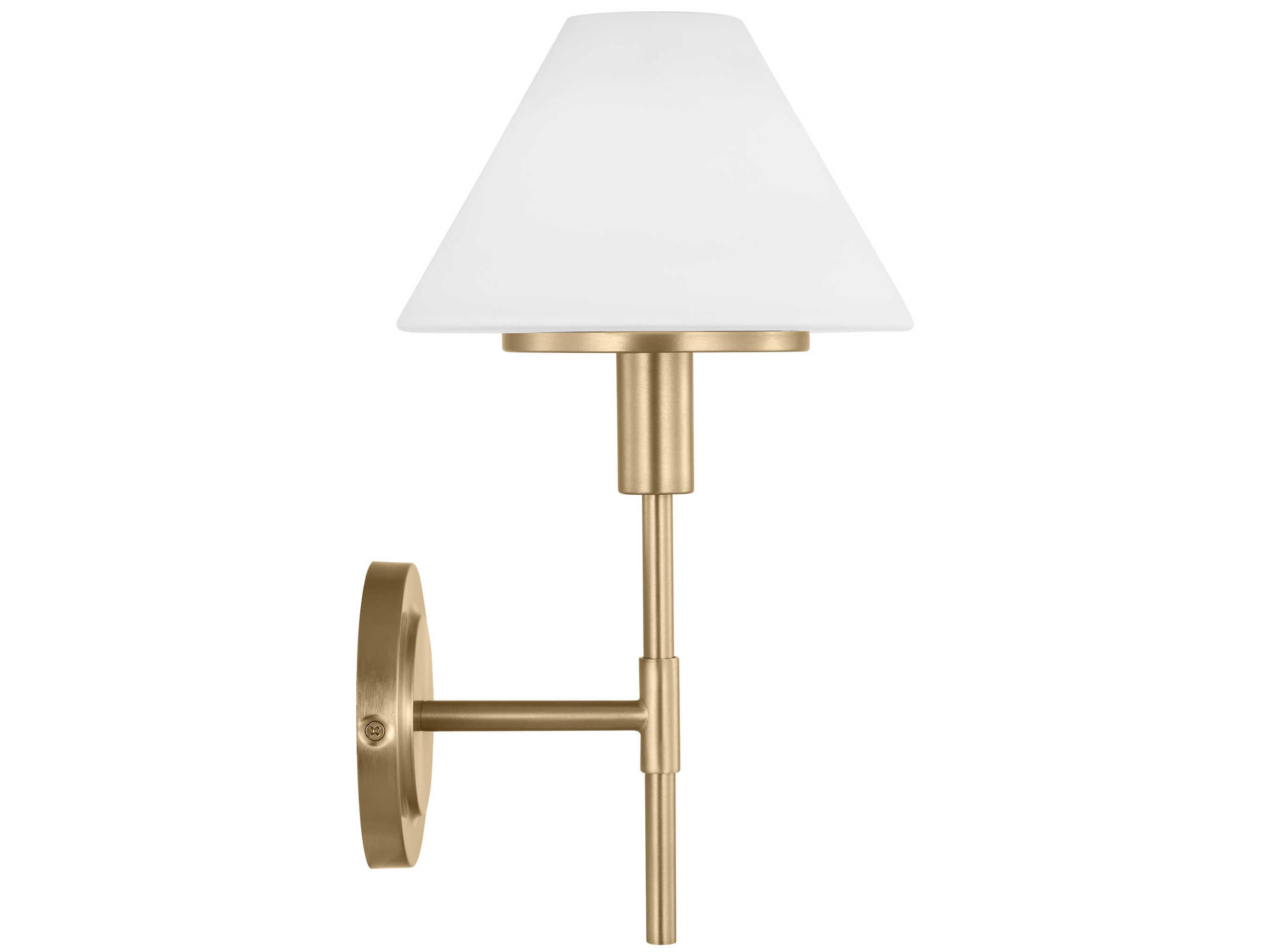 Generation Lighting Mendota 1-Light Satin Brass Wall Sconce