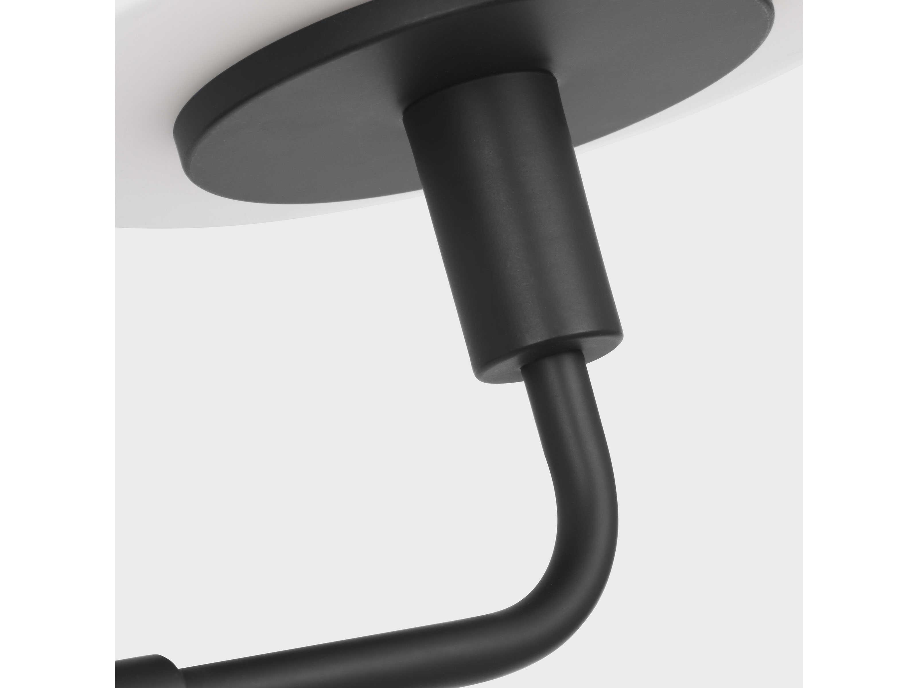 Generation Lighting Mendota 2-Light Midnight Black Wall Sconce