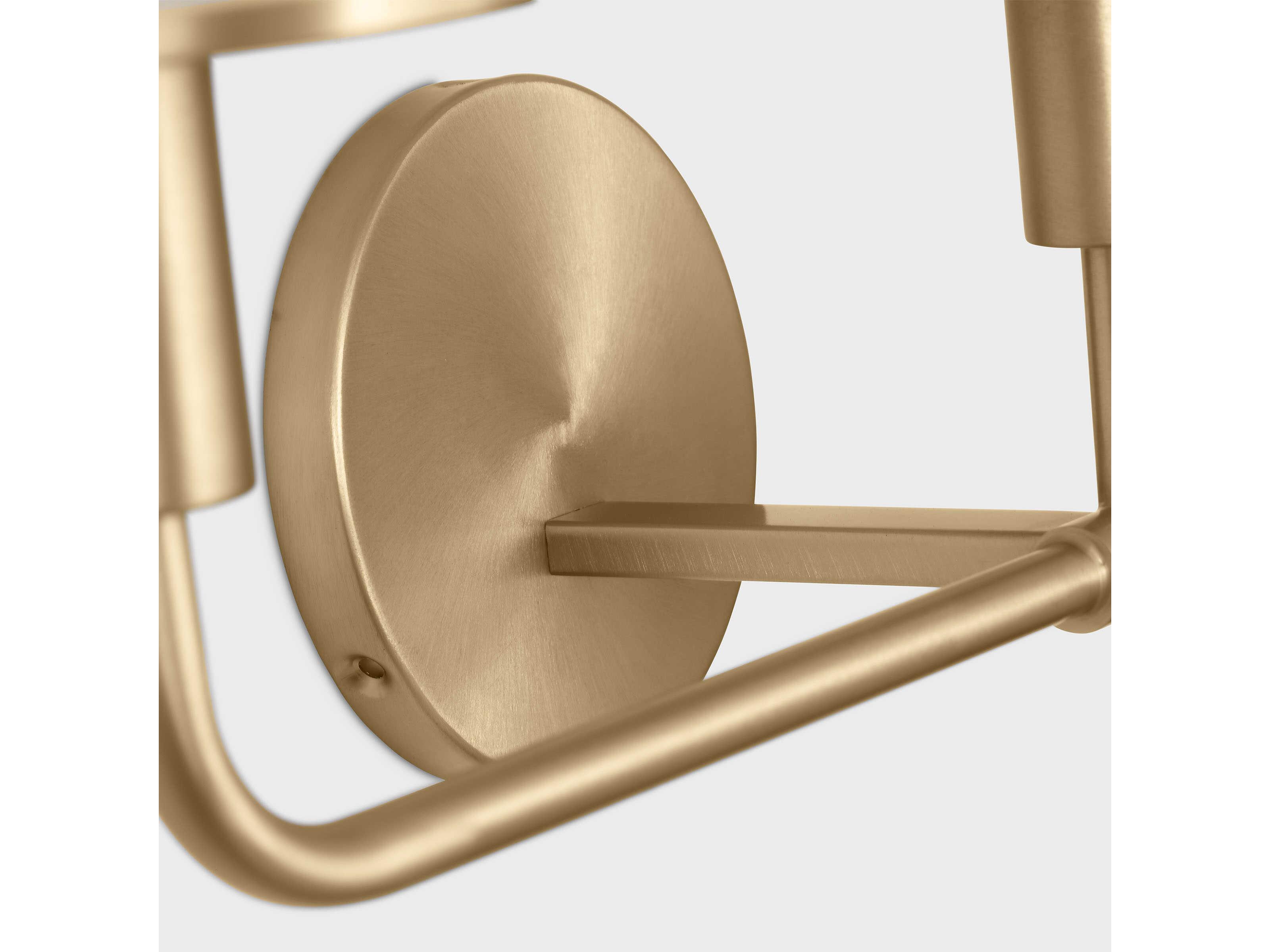 Generation Lighting Mendota 3-Light Satin Brass Vanity Light