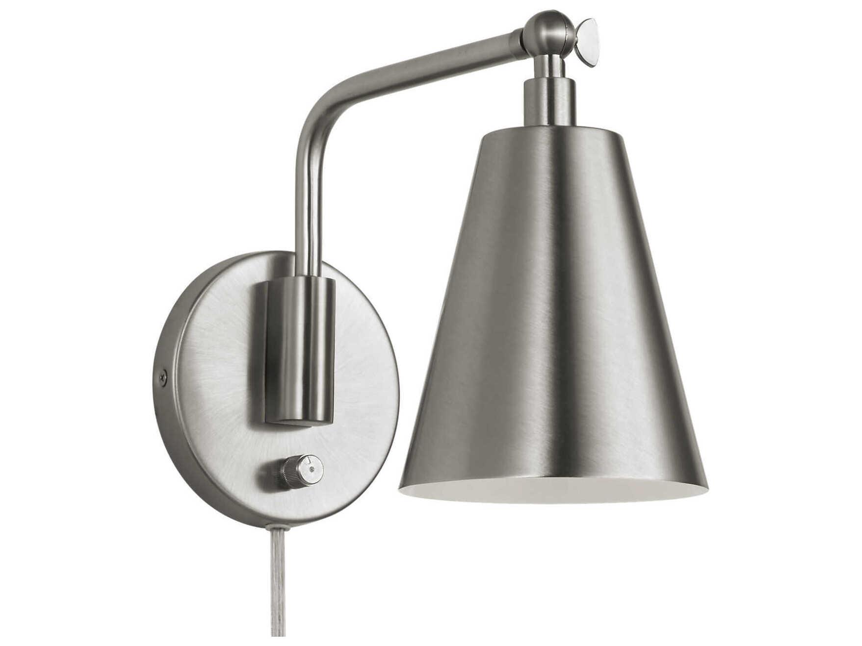 Generation Lighting Drae 1-Light Burnished Brass Nickel Swing Wall Sconce