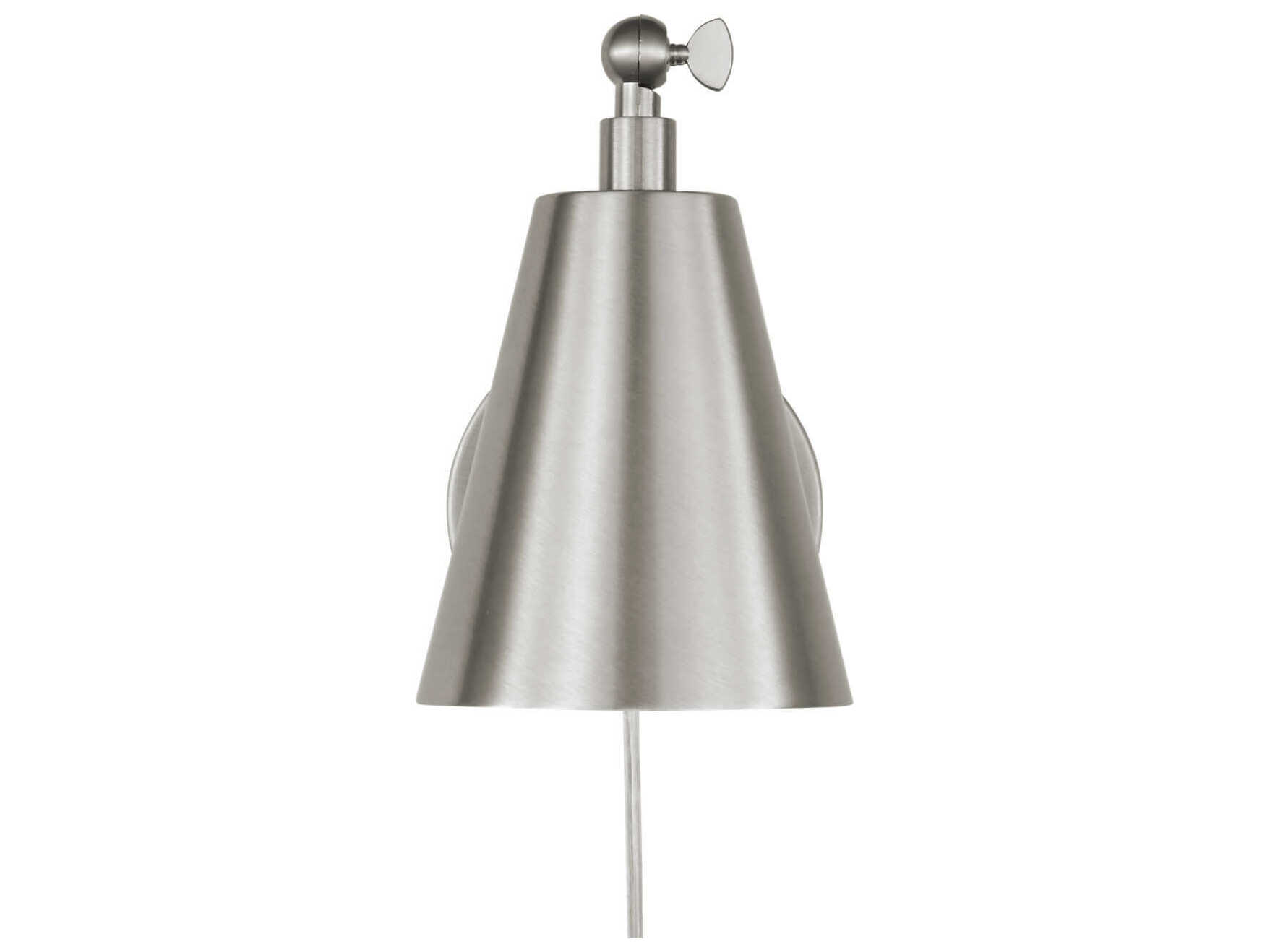 Generation Lighting Drae 1-Light Burnished Brass Nickel Swing Wall Sconce