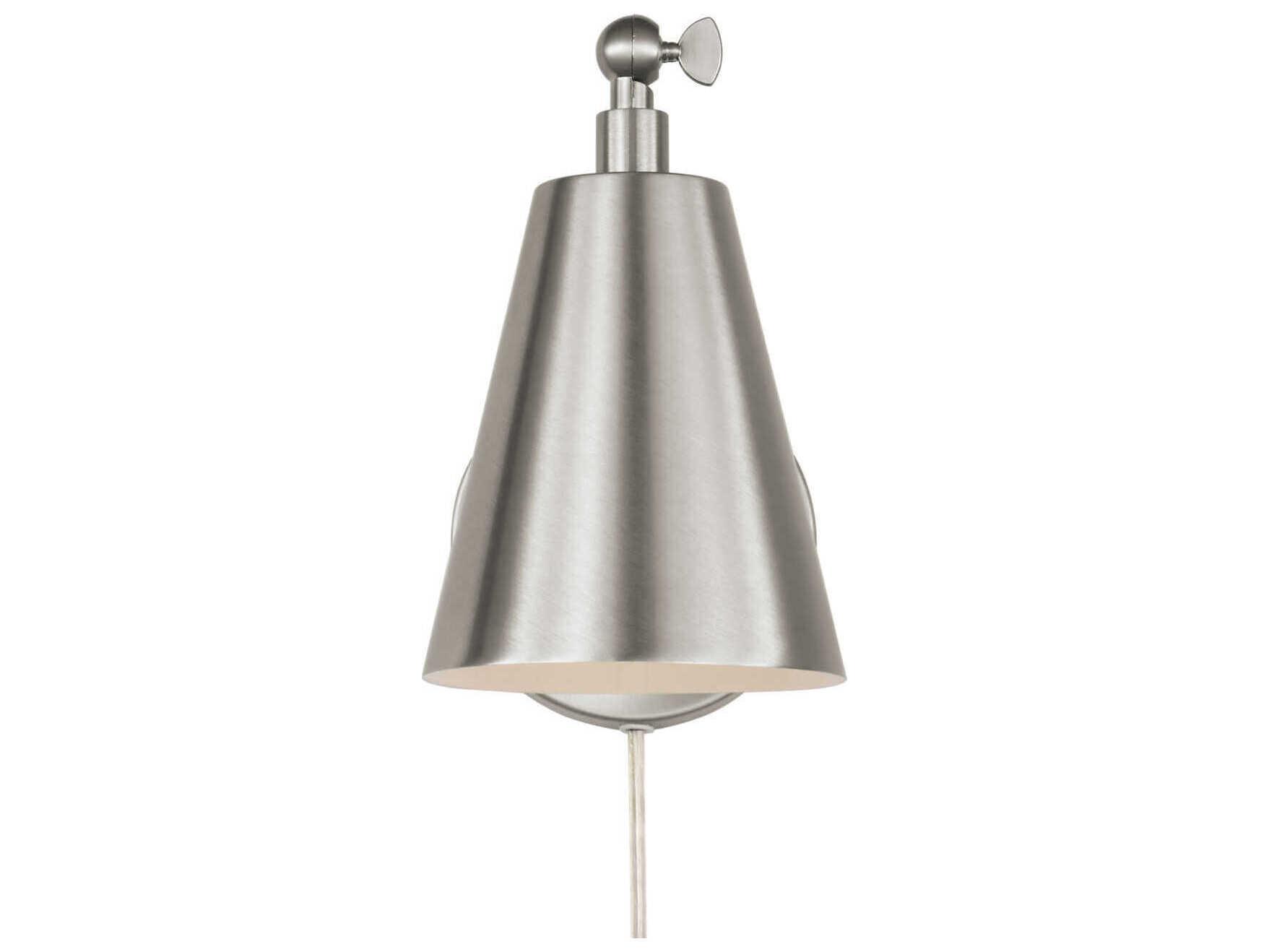 Generation Lighting Drae 1-Light Burnished Brass Nickel Swing Wall Sconce