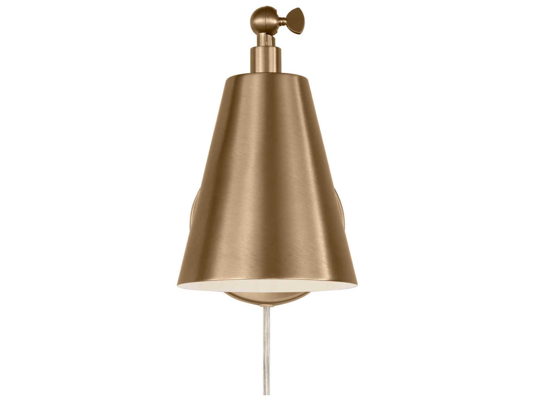 Generation Lighting Drae 1-Light Satin Brass Swing Wall Sconce
