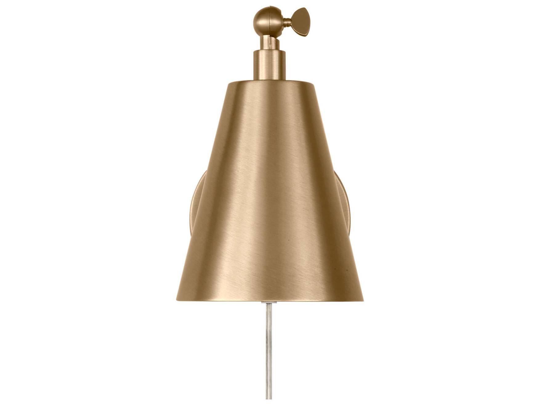Generation Lighting Drae 1-Light Satin Brass Swing Wall Sconce
