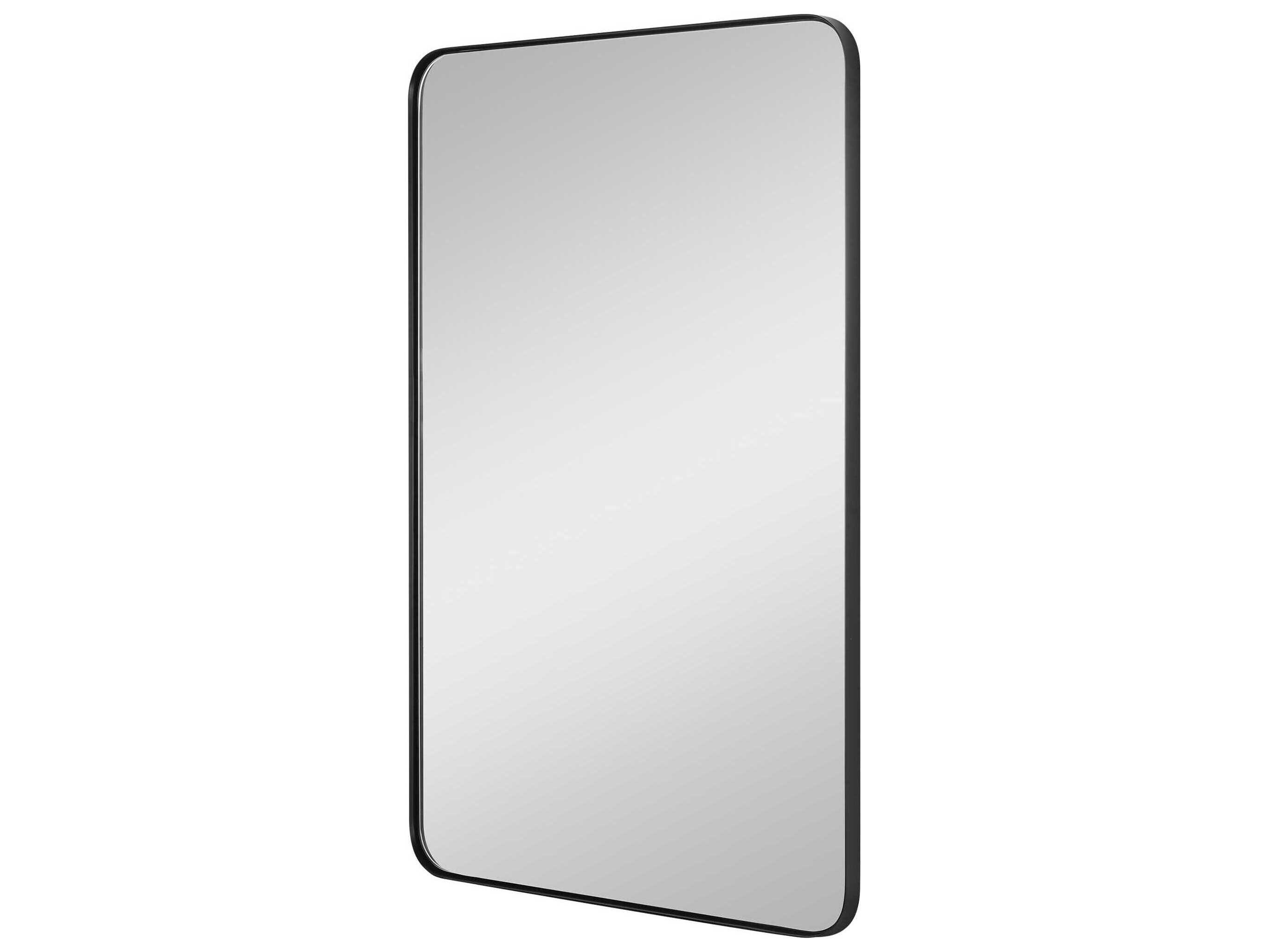 Generation Lighting Planer Midnight Black Rectangular Wall Mirror
