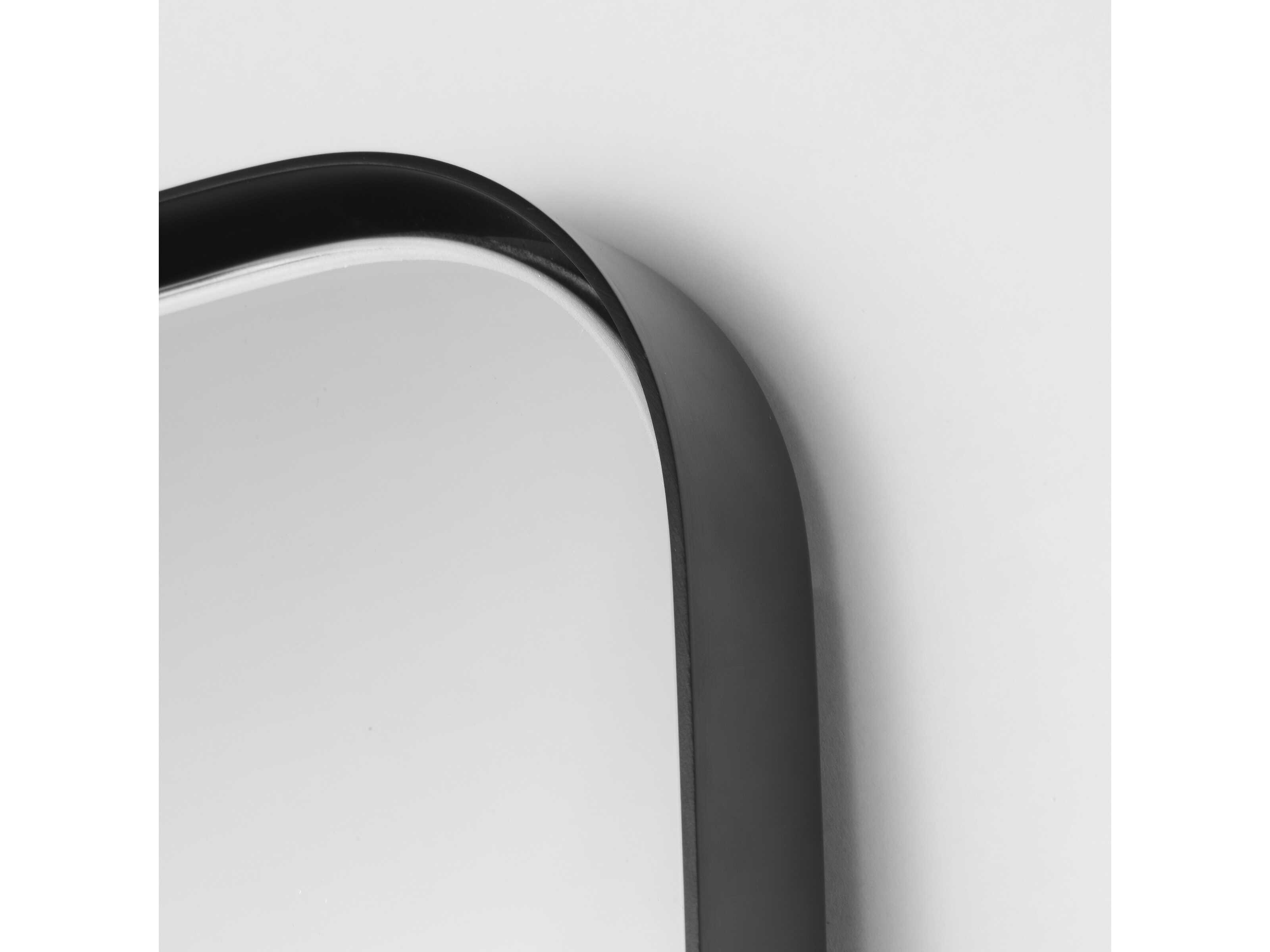 Generation Lighting Planer Midnight Black Rectangular Wall Mirror