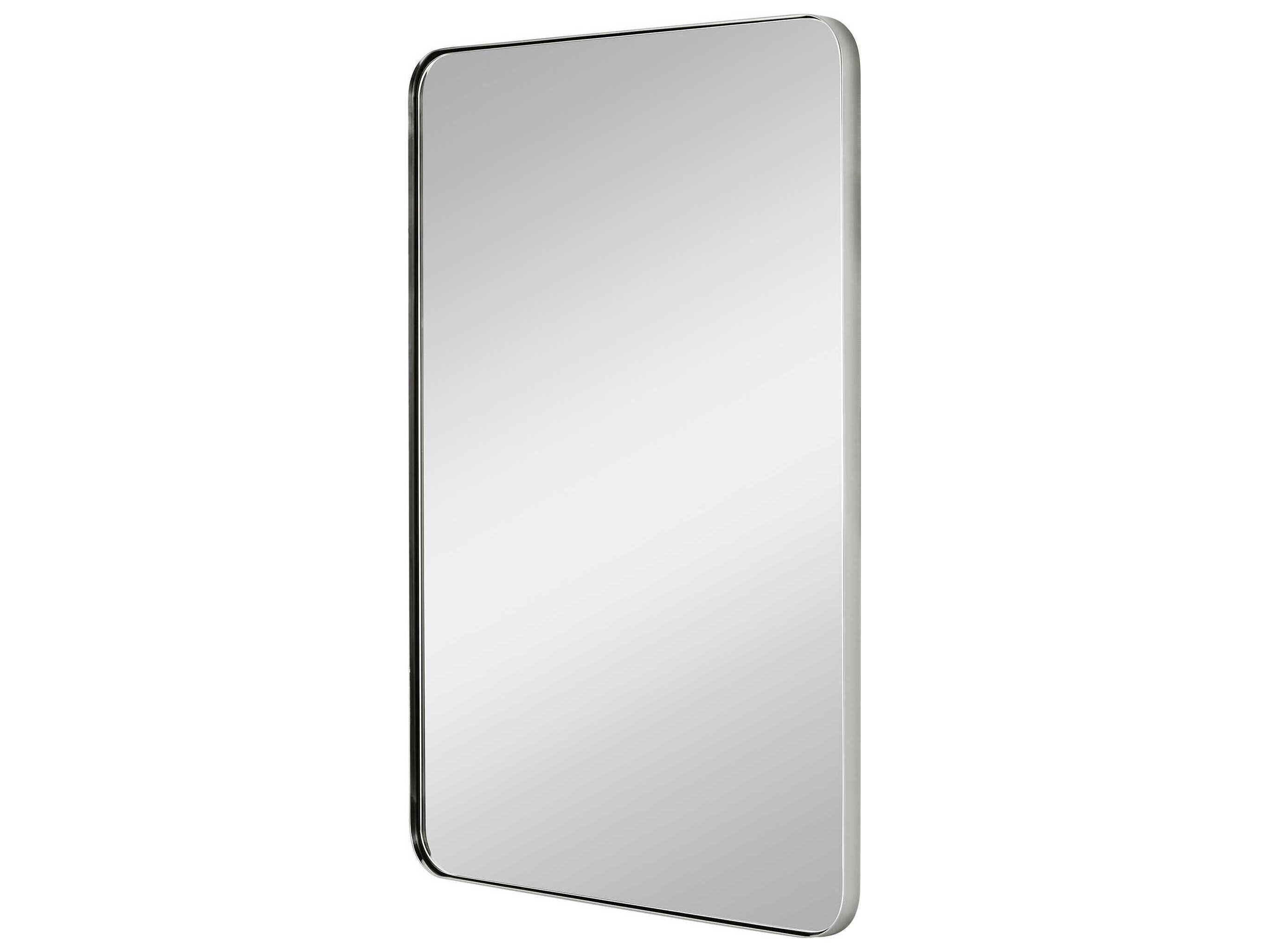 Generation Lighting Planer Polished Nickel Rectangular Wall Mirror