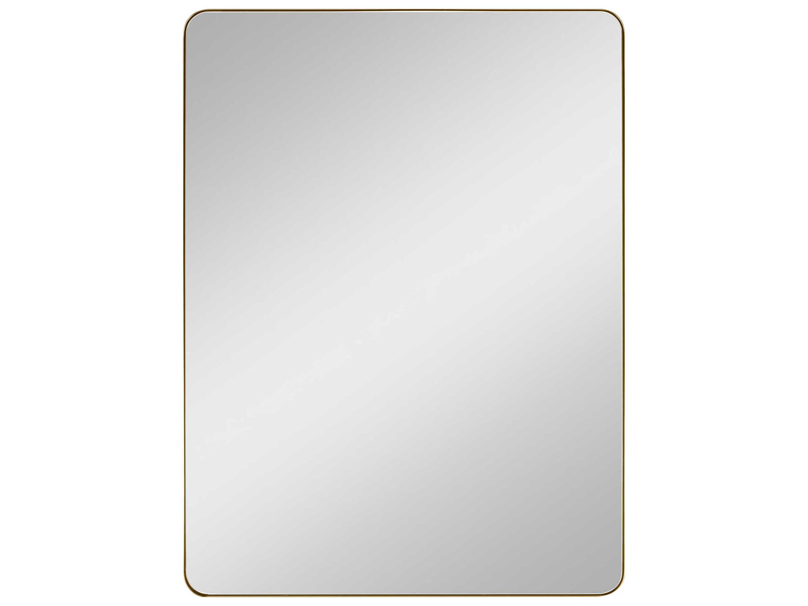 Generation Lighting Planer Burnished Brass Rectangular Wall Mirror
