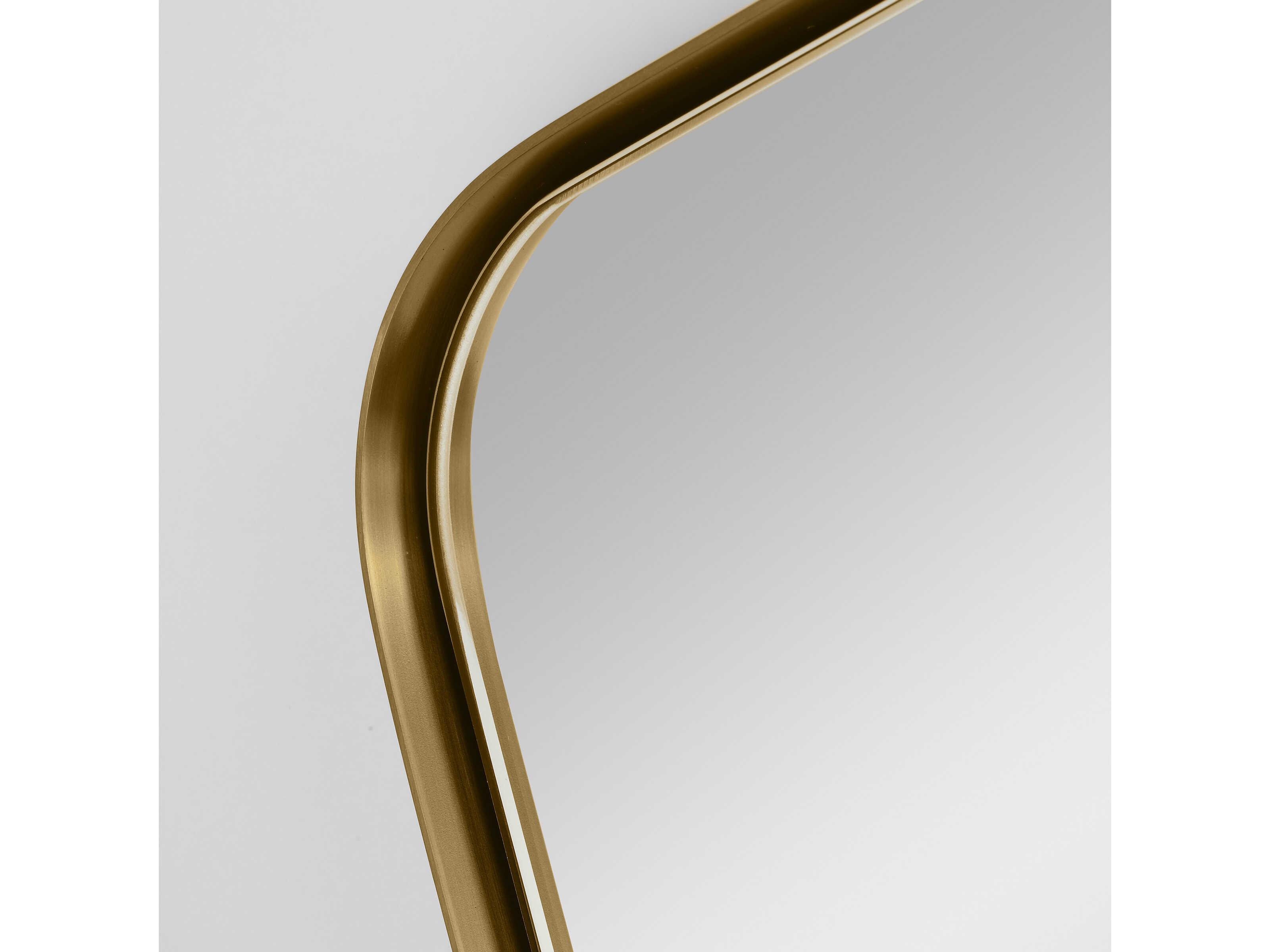 Generation Lighting Planer Burnished Brass Rectangular Wall Mirror