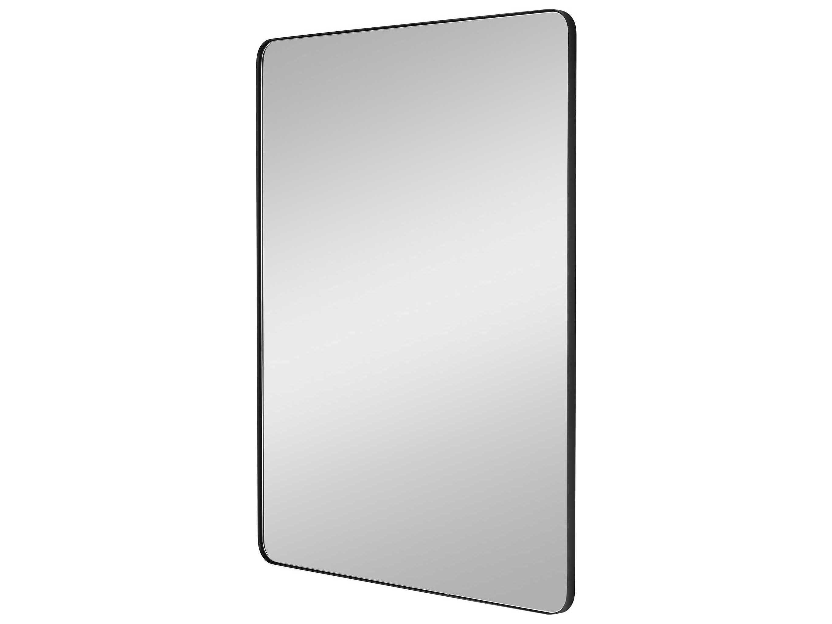 Generation Lighting Planer Midnight Black Rectangular Wall Mirror
