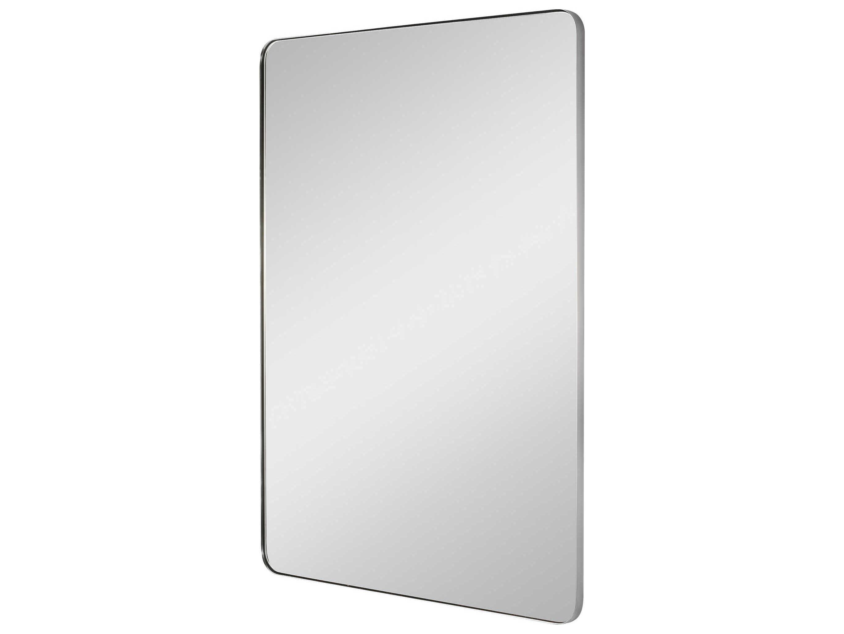 Generation Lighting Planer Polished Nickel Rectangular Wall Mirror
