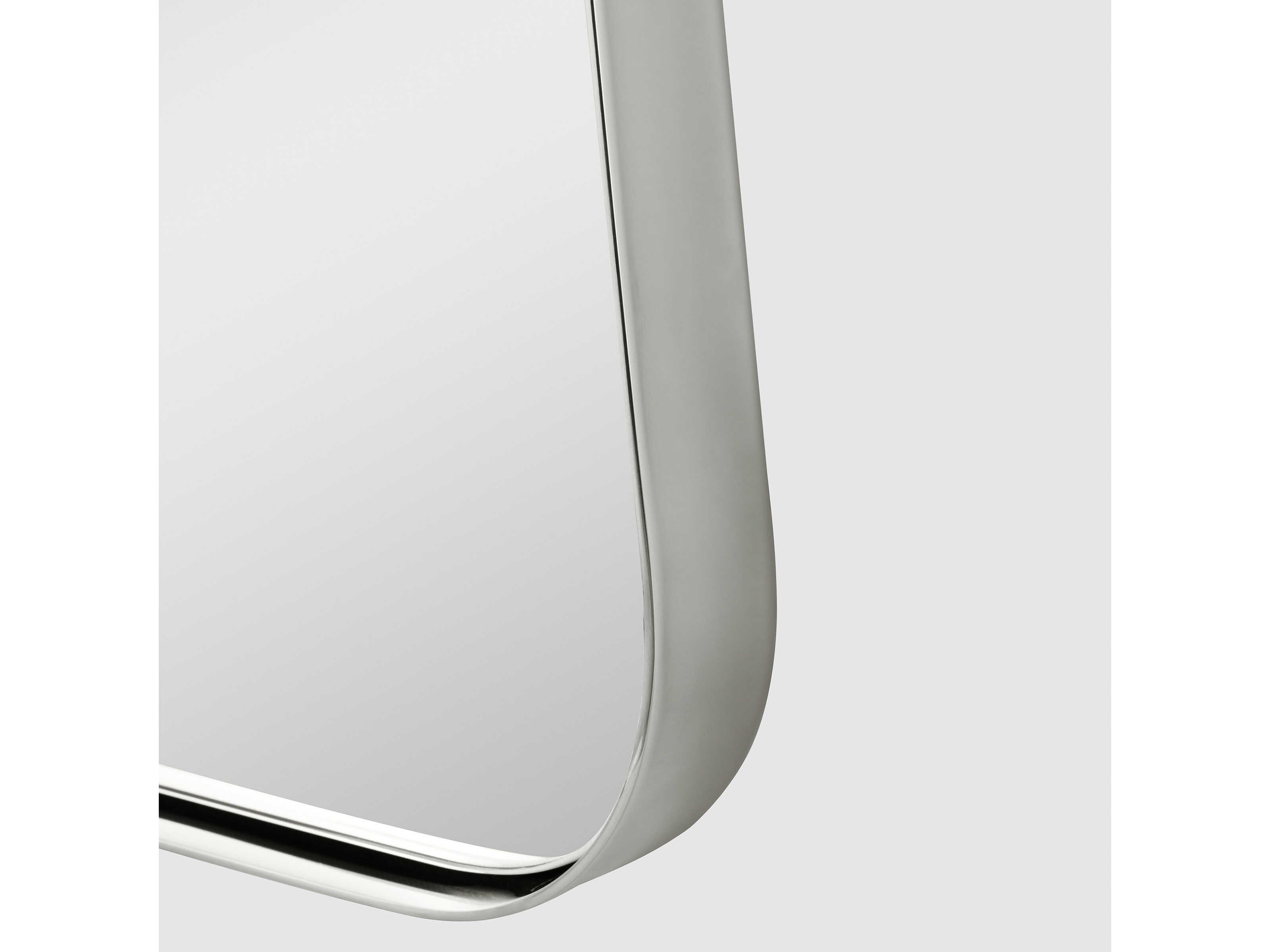 Generation Lighting Planer Polished Nickel Rectangular Wall Mirror