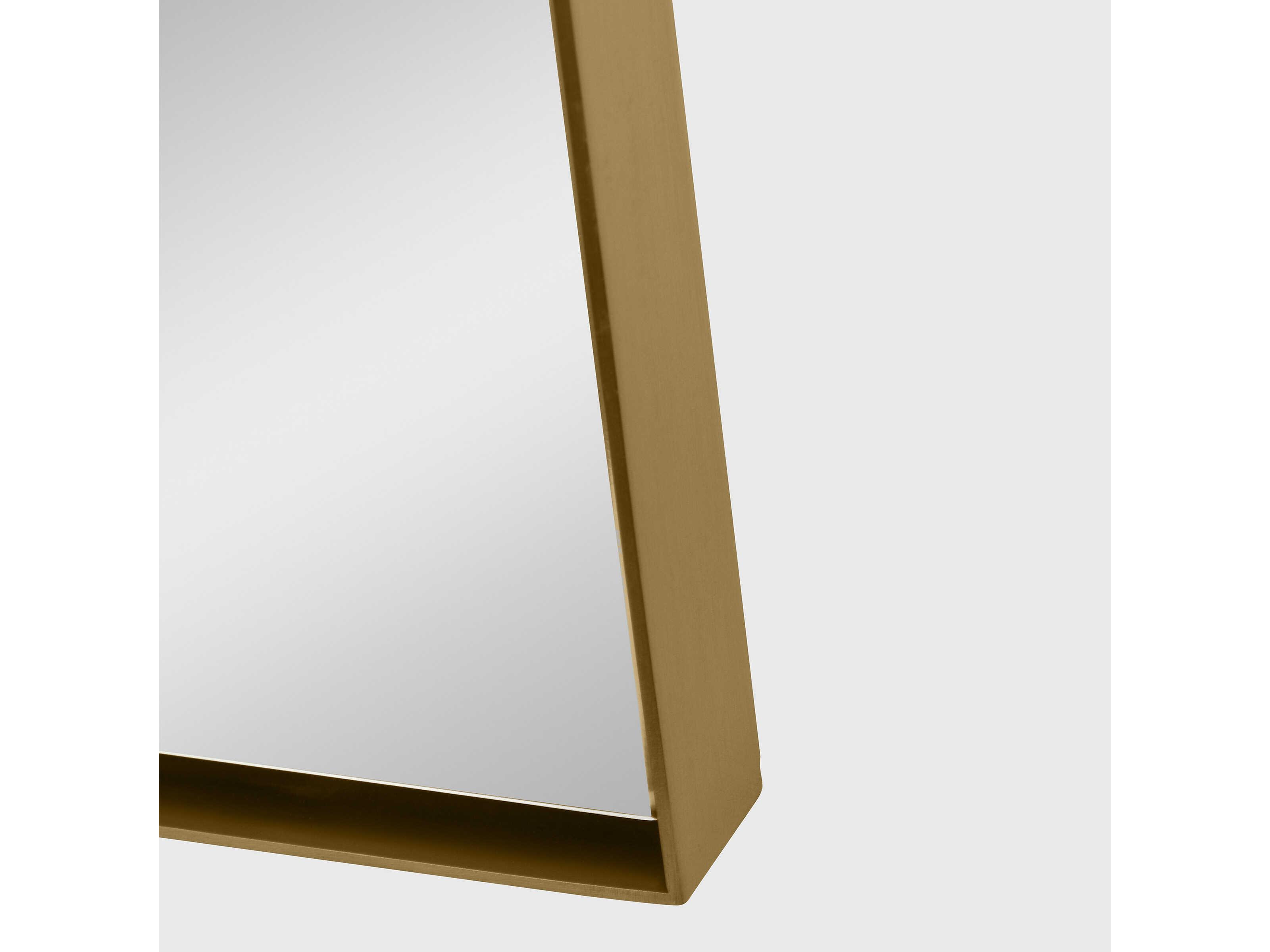 Generation Lighting Planer Burnished Brass Wall Mirror