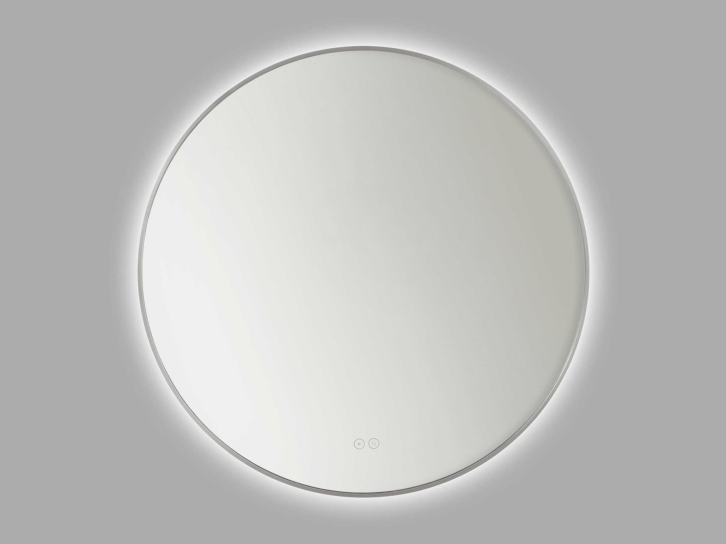 Generation Lighting Cadre Brushed Nickel Round Wall Mirror