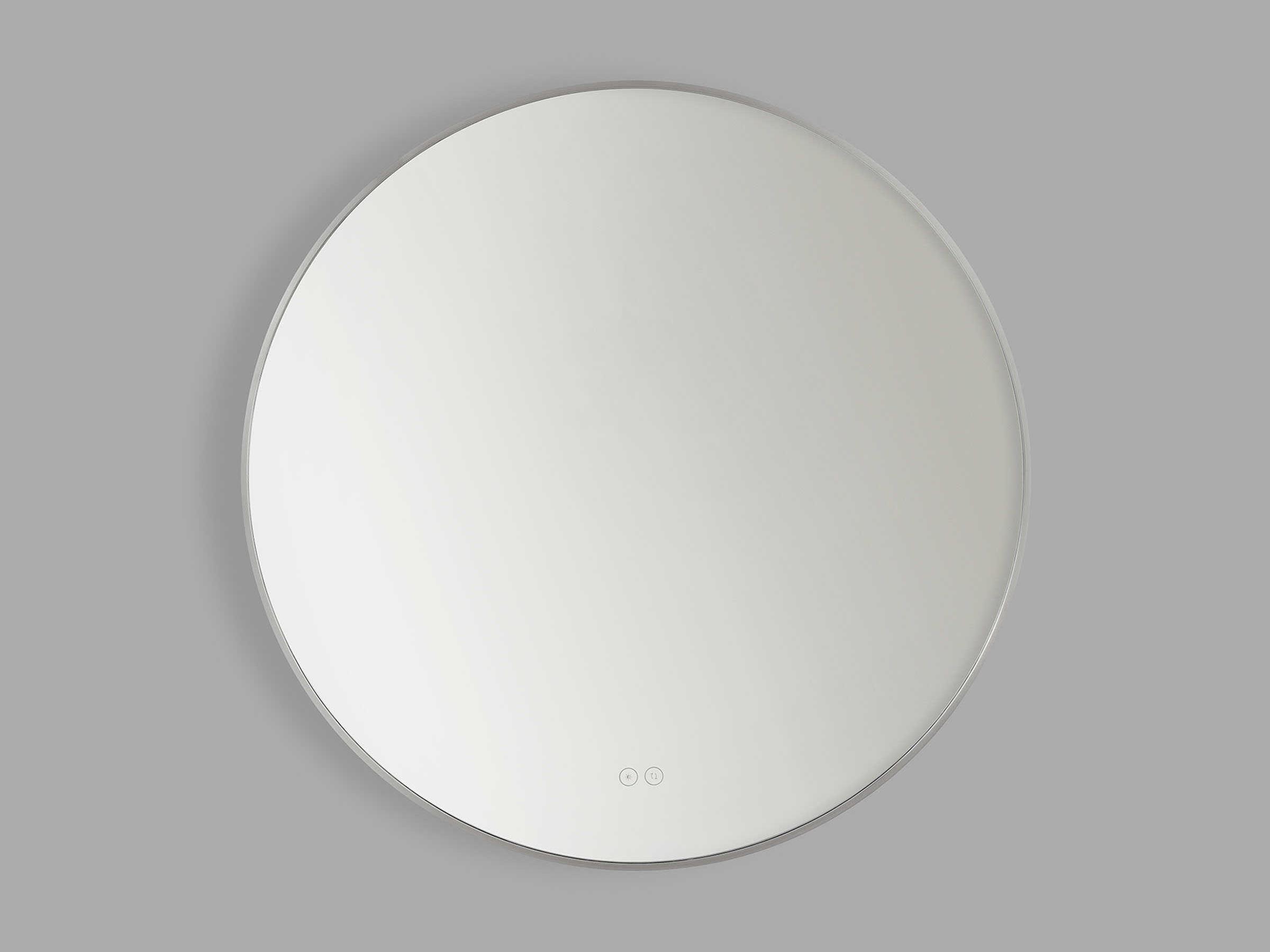 Generation Lighting Cadre Brushed Nickel Round Wall Mirror
