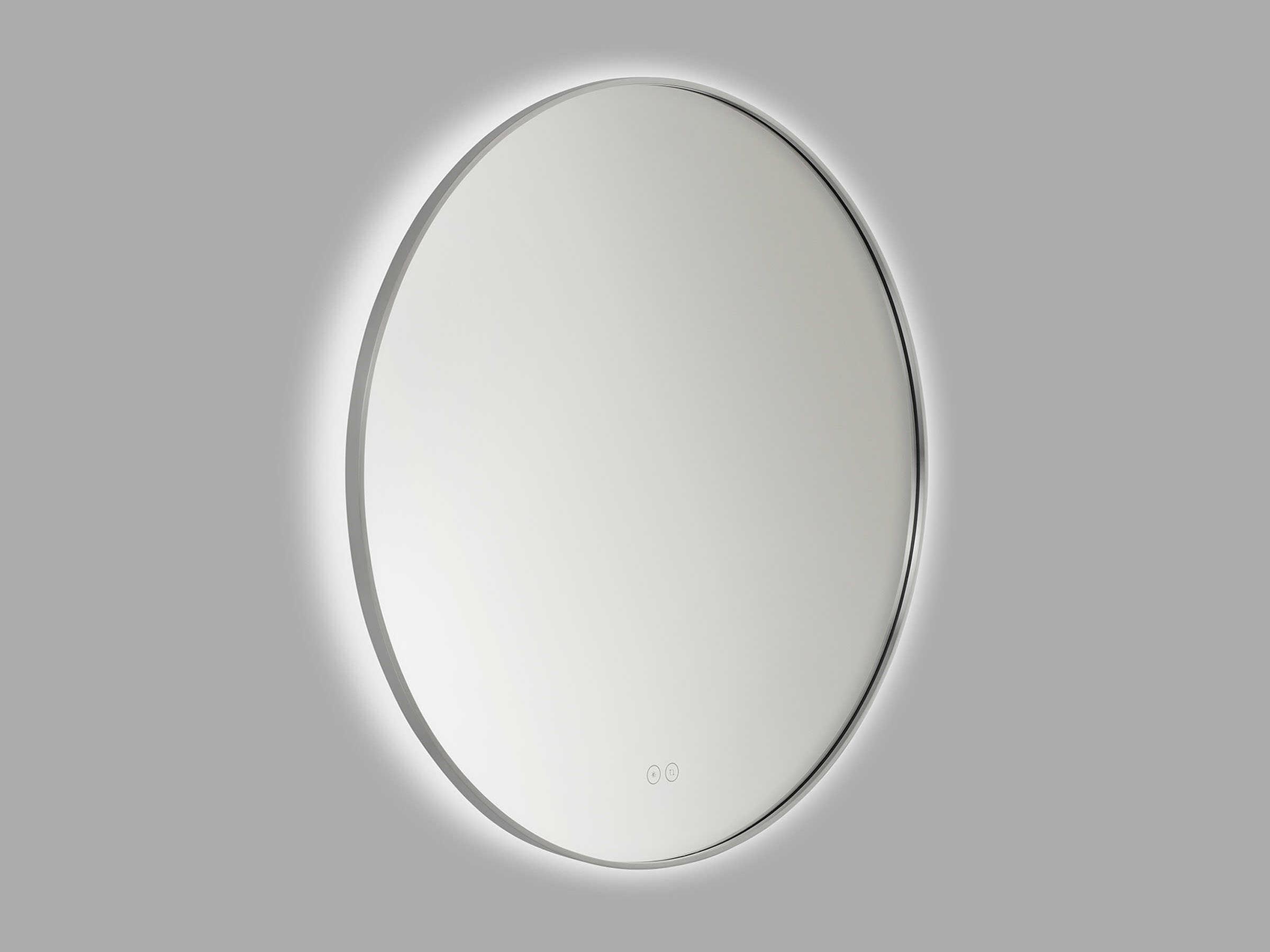 Generation Lighting Cadre Brushed Nickel Round Wall Mirror